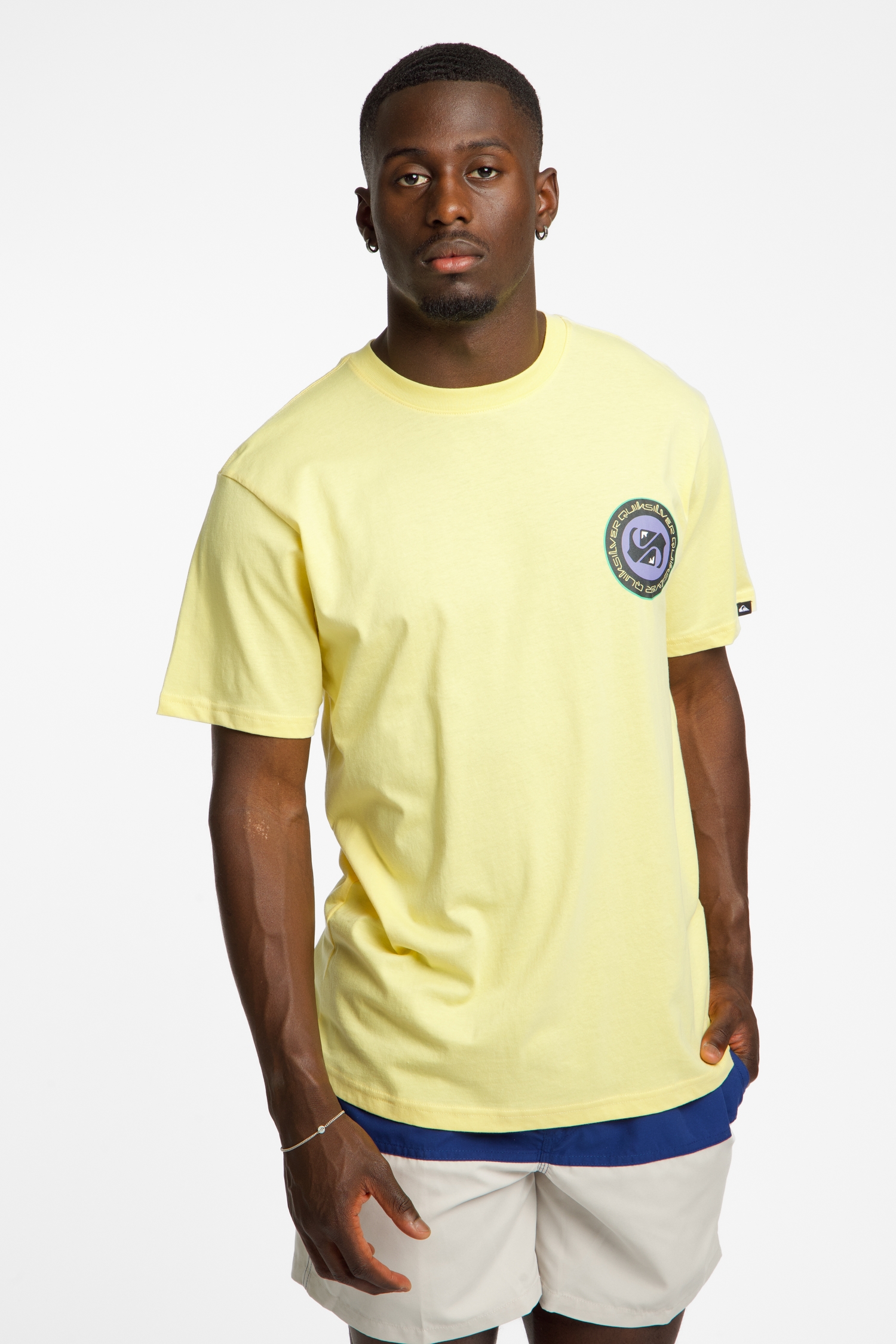 Image of Quiksilver Circle Back Herren T-Shirt Gelb, Herren, Größe: S
