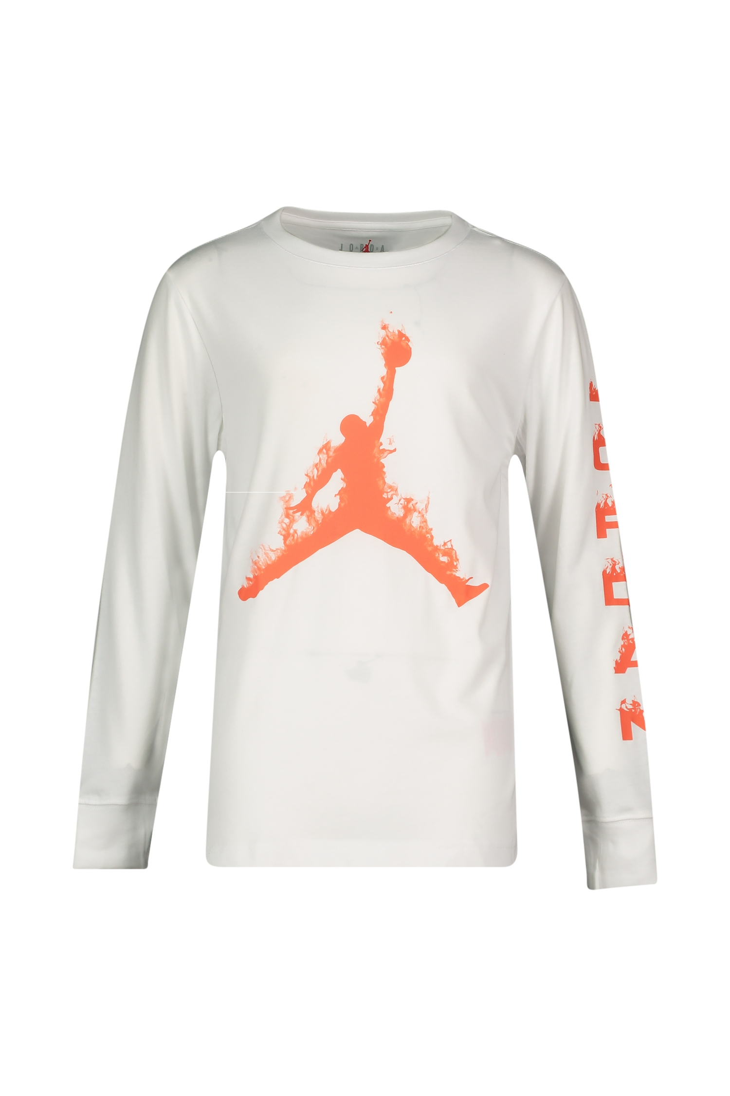 Image of Jordan Up In Flames Kinder Longsleeve Weiss, , Größe: 128