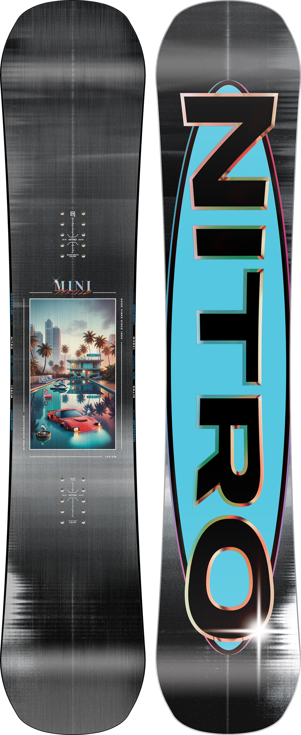 Image of Nitro Mini Thrills Kinder Snowboard Schwarz, , Größe: 148