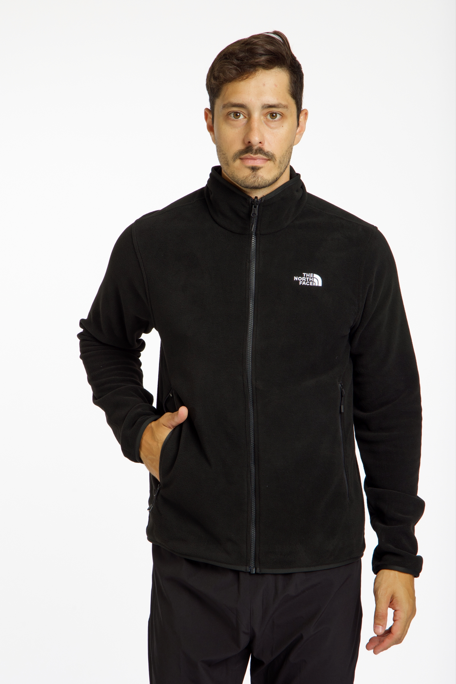 Image of The North Face Glacier Fleece Herren Midlayer Schwarz, Herren, Größe: L