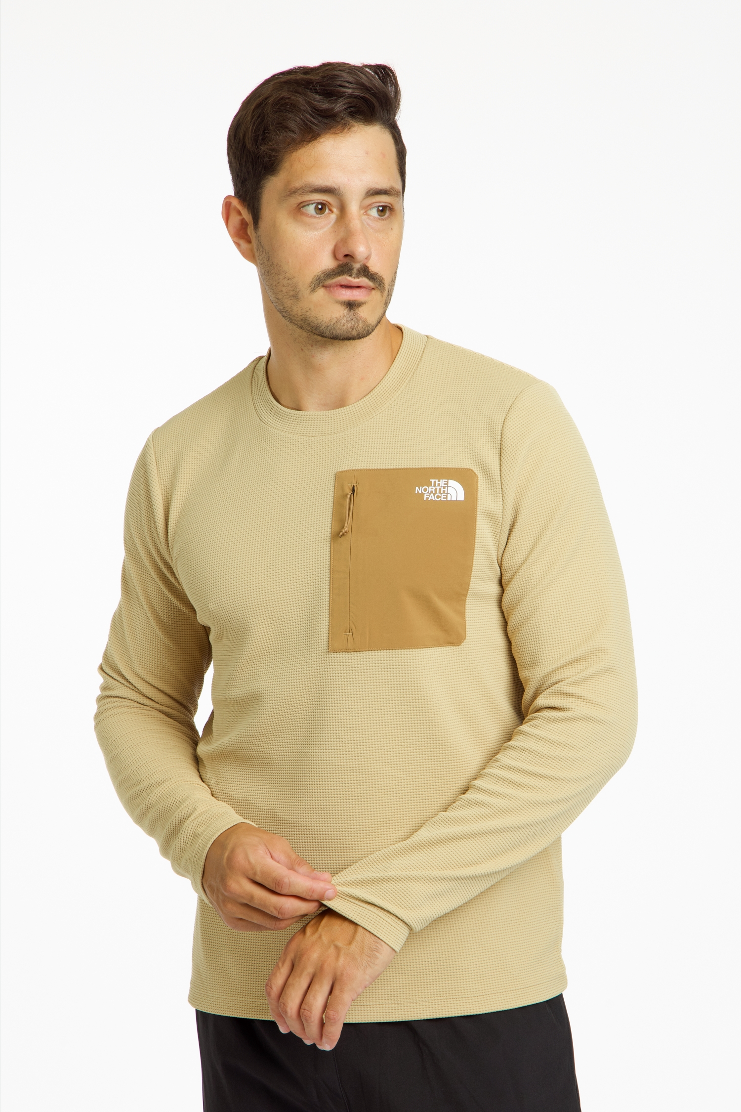 Image of The North Face Kecha Herren Longsleeve Beige, Herren, Größe: L