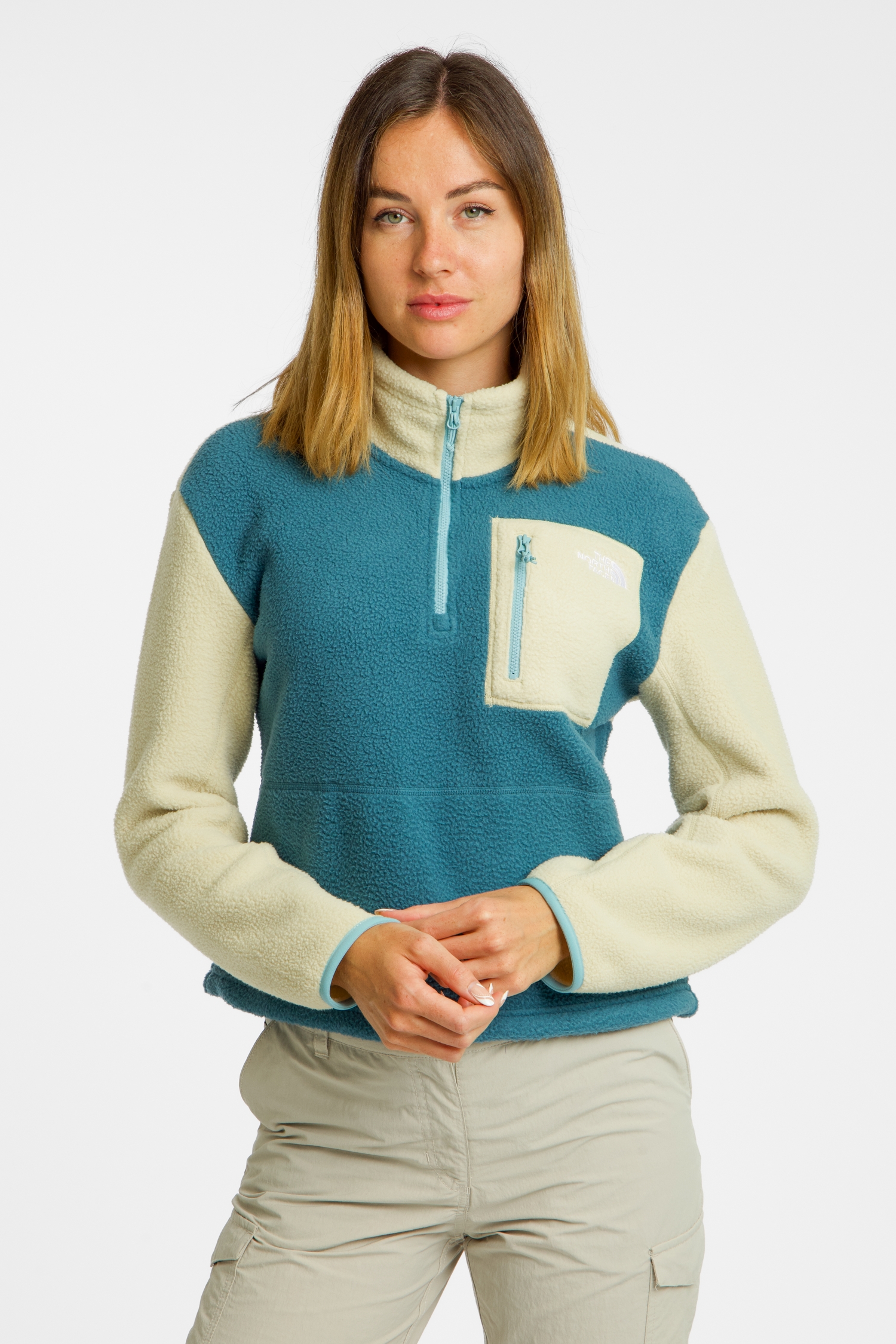 Image of The North Face Yumiori 1/4 Zip Damen Midlayer Türkis, Damen, Größe: L
