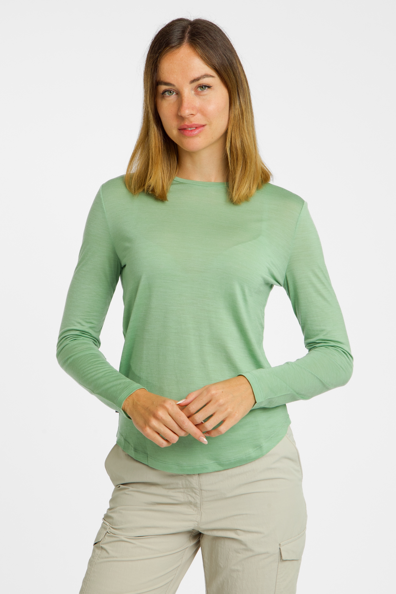 Image of icebreaker Merino Blend 125 Cool-Lite™ Sphere Damen Longsleeve Grün, Damen, Größe: XL