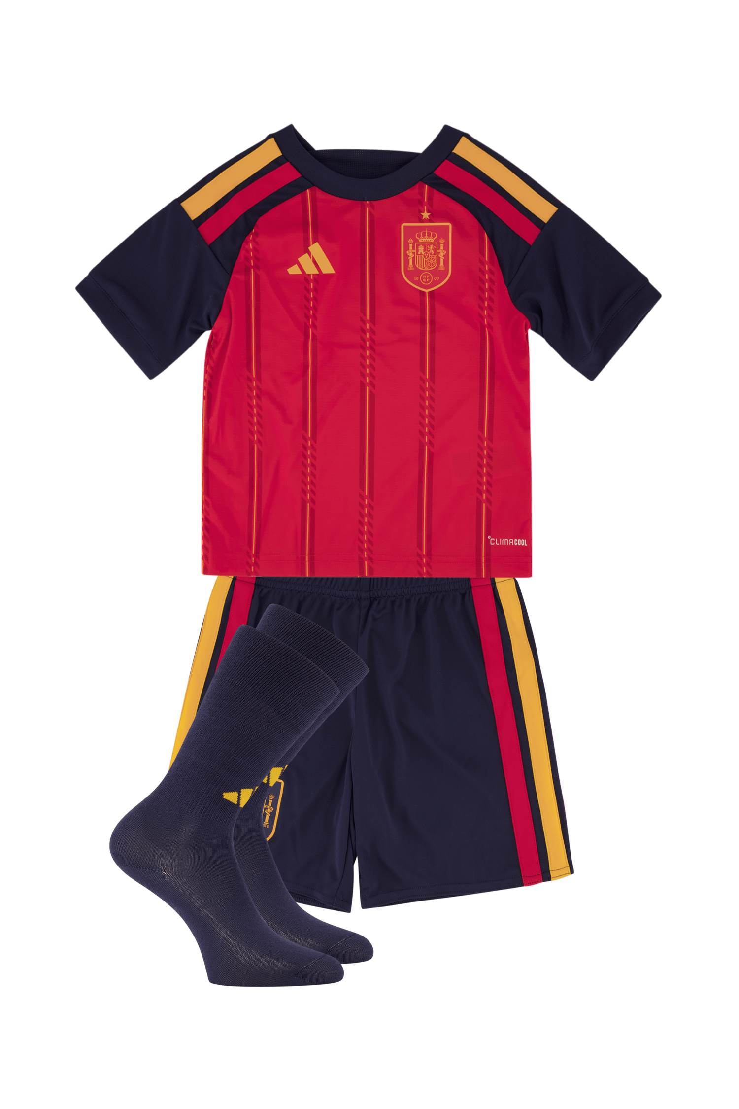 Image of adidas Spanien Home Replica Mini Kinder Fussballset WM 2026 Rot, , Größe: 104