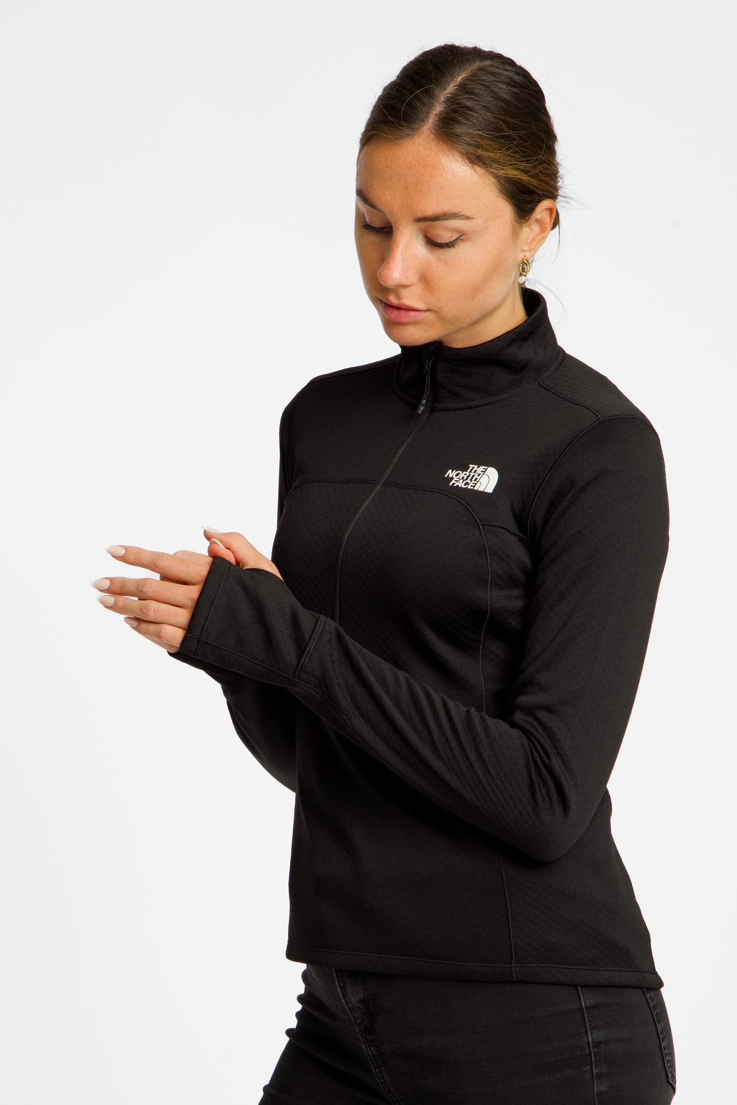 Image of The North Face Winter Warm Pro 1/4 Zip Damen Longsleeve Schwarz, Damen, Größe: L