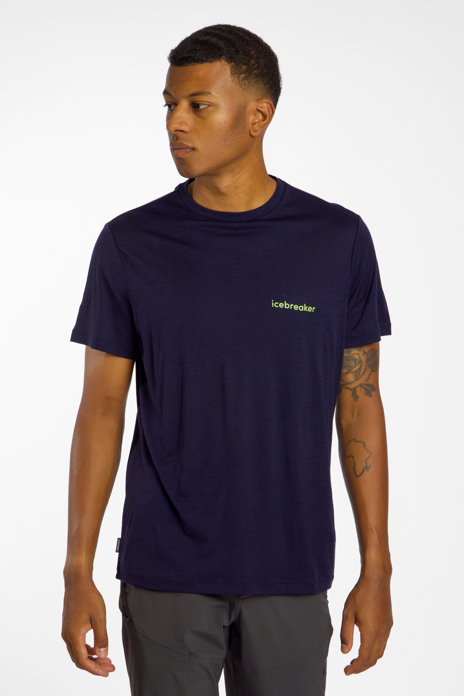 Image of icebreaker Merino 150 Tech Lite IB Wordmark Herren T-Shirt Blau, Herren, Größe: S