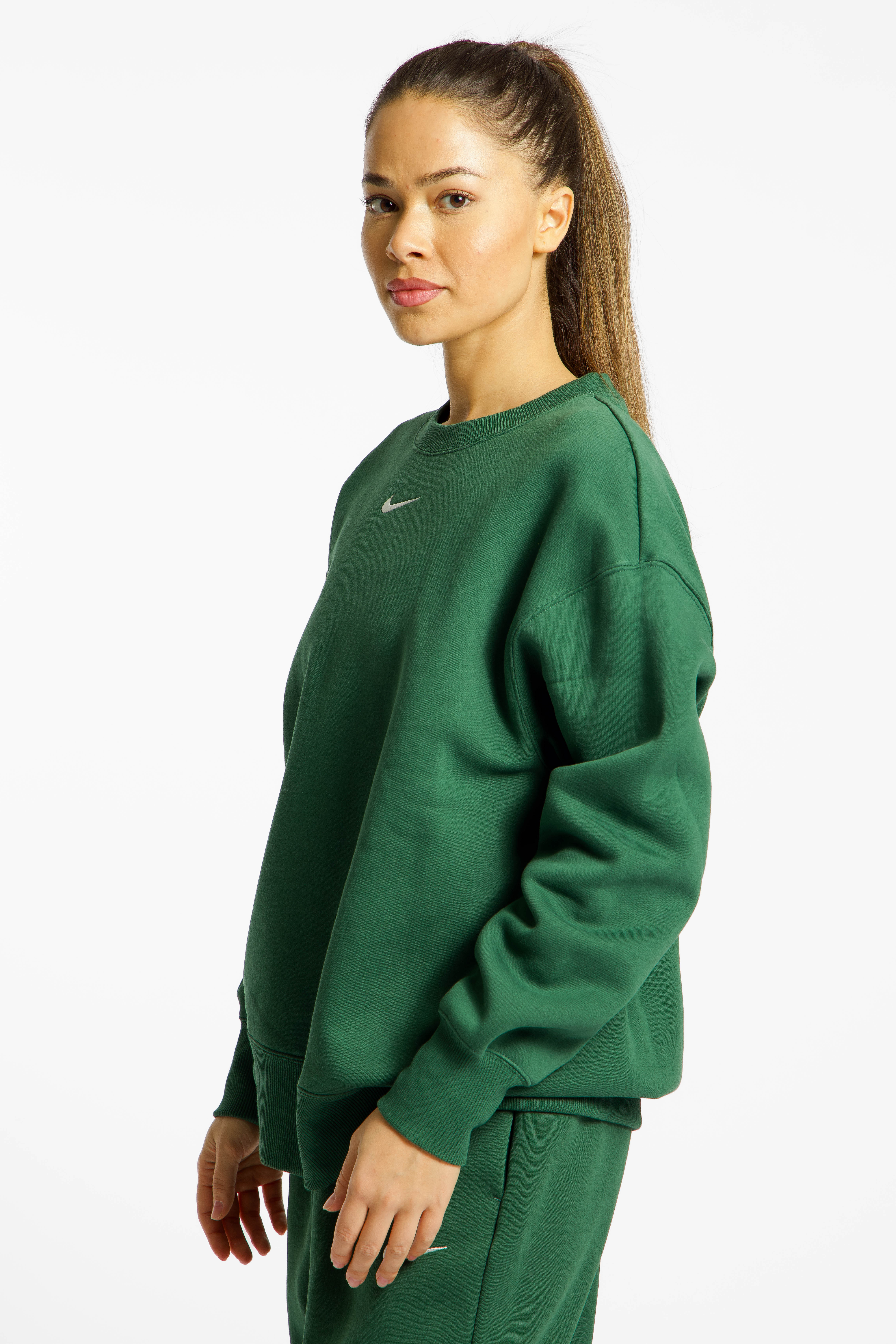 Nike Phoenix Fleece Damen Pullover Grün, Damen, Größe: L