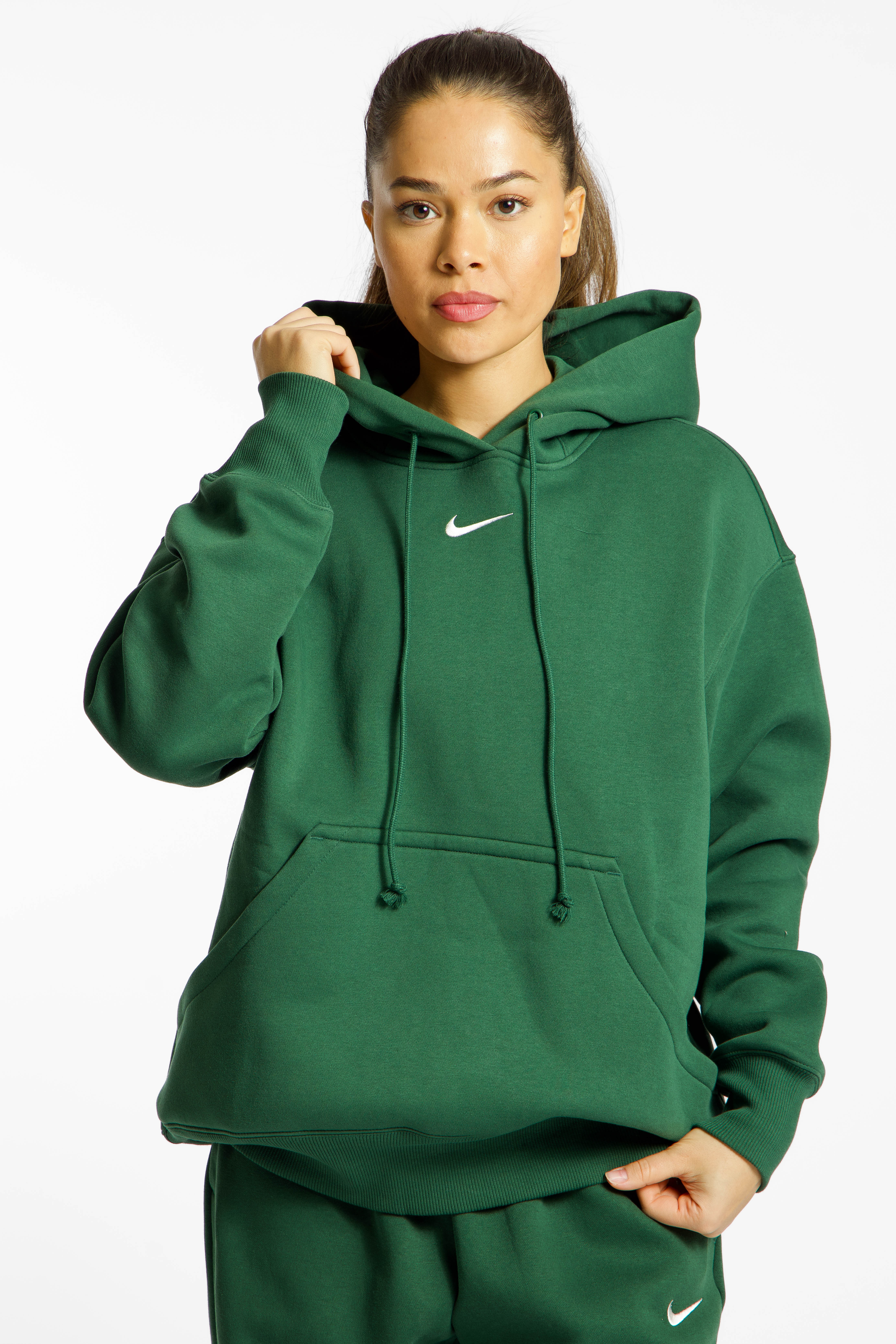 Nike Phoenix Fleece Oversized Damen Hoodie Grün, Damen, Größe: L