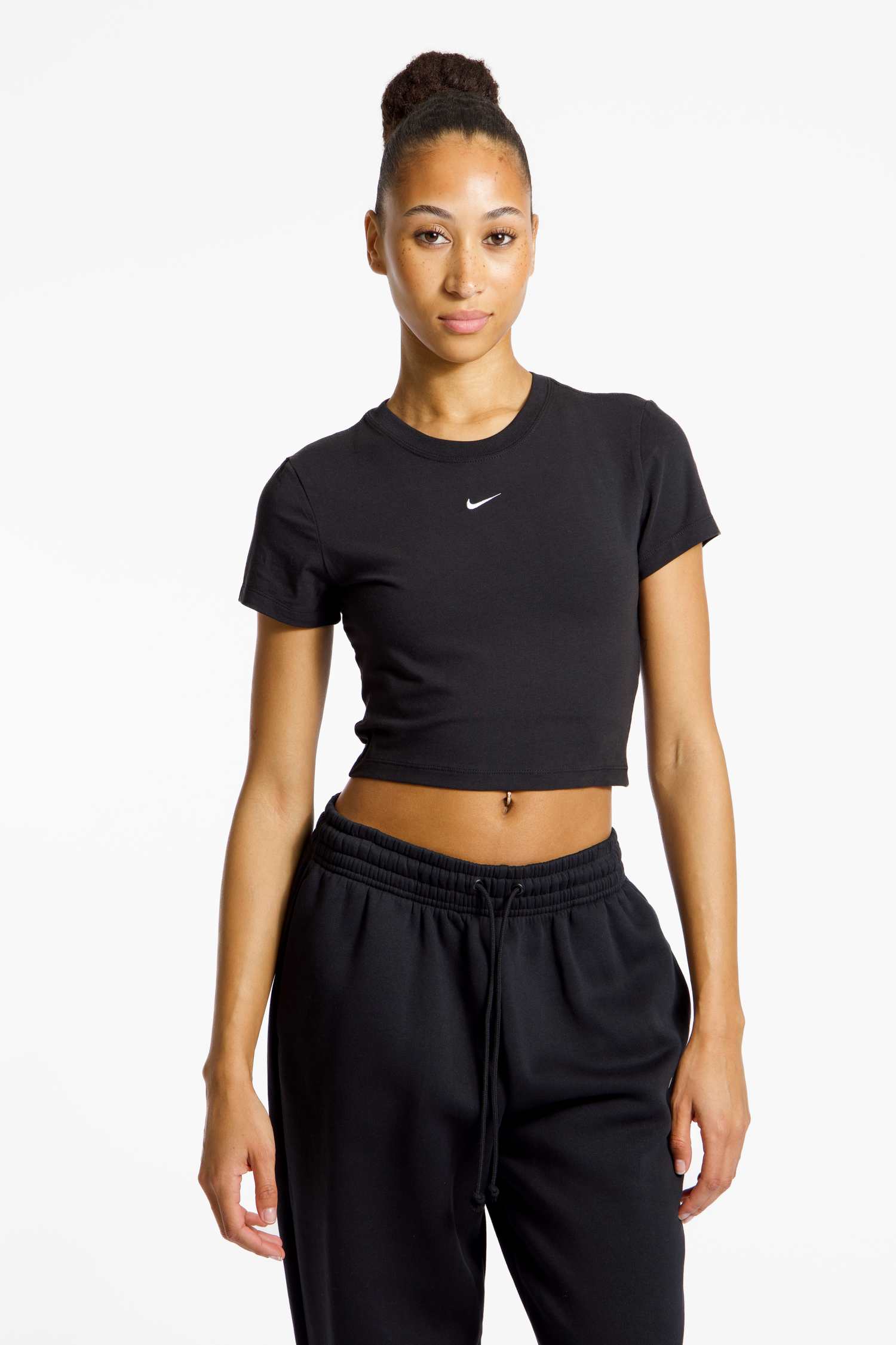 Nike Chill Knit Cropped Damen T-Shirt Schwarz, Damen, Größe: XS