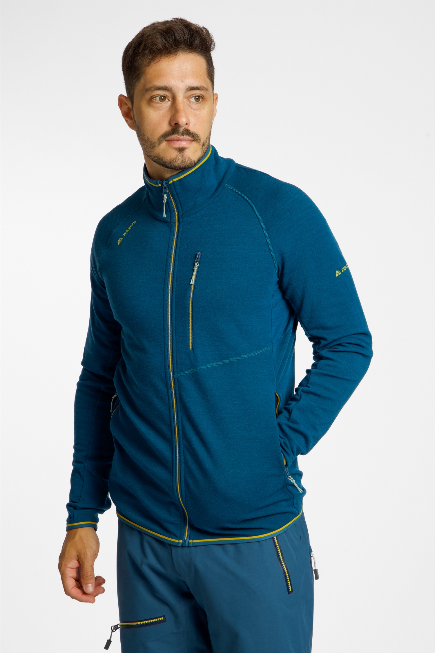 Image of RADYS R4 Merino Fleece Herren Midlayer Türkis, Herren, Größe: L