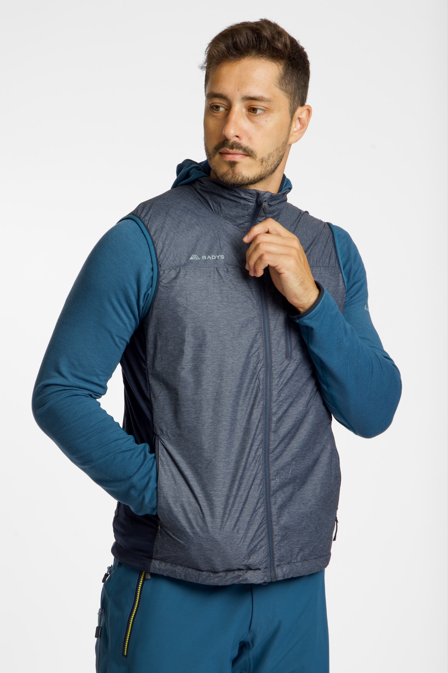 Image of RADYS R3 Hybrid Insulated Herren Gilet Blau, Herren, Größe: L