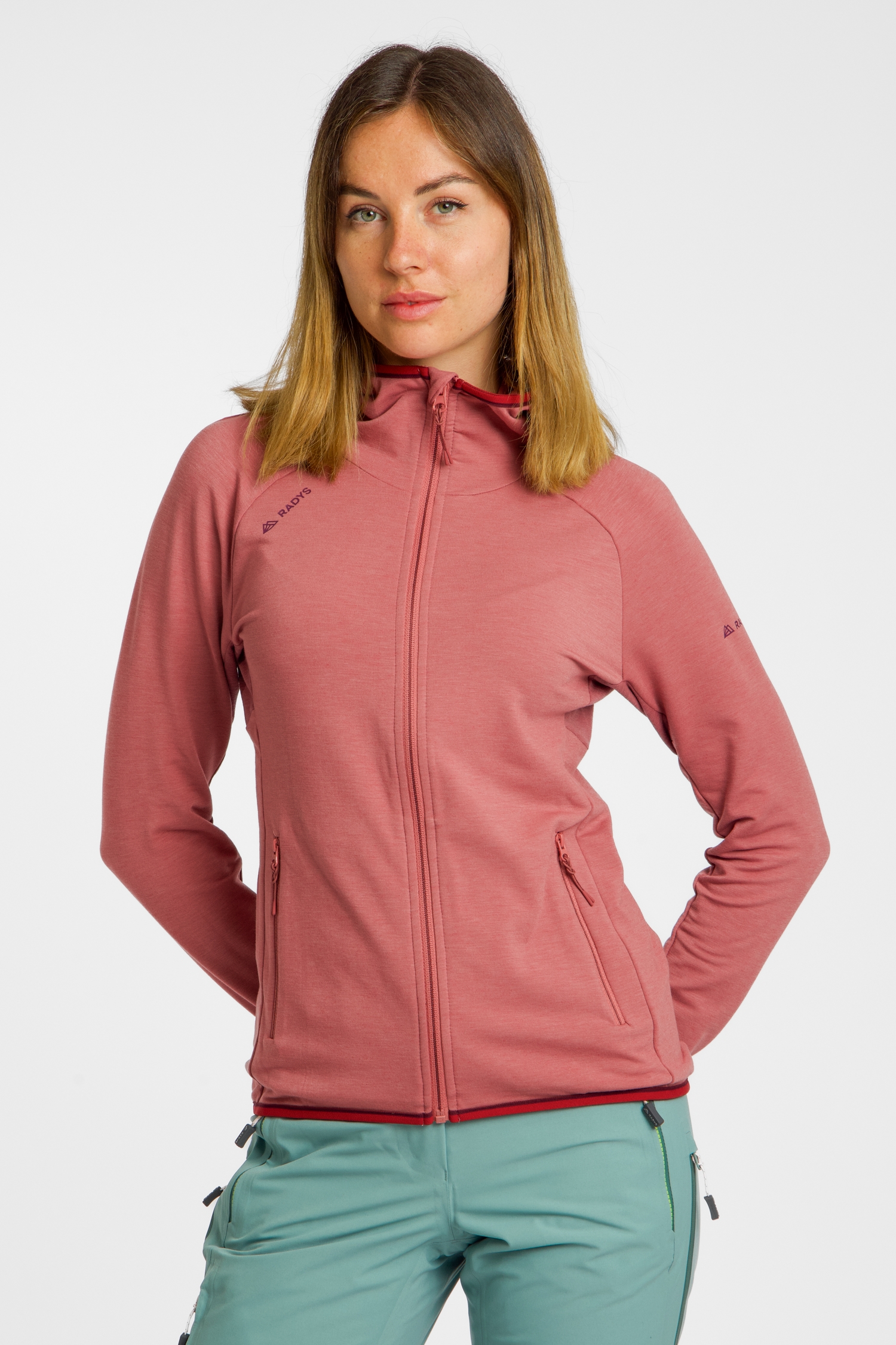 Image of RADYS R4 Stretchfleece Hoodie Damen Midlayer Pink, Damen, Größe: L