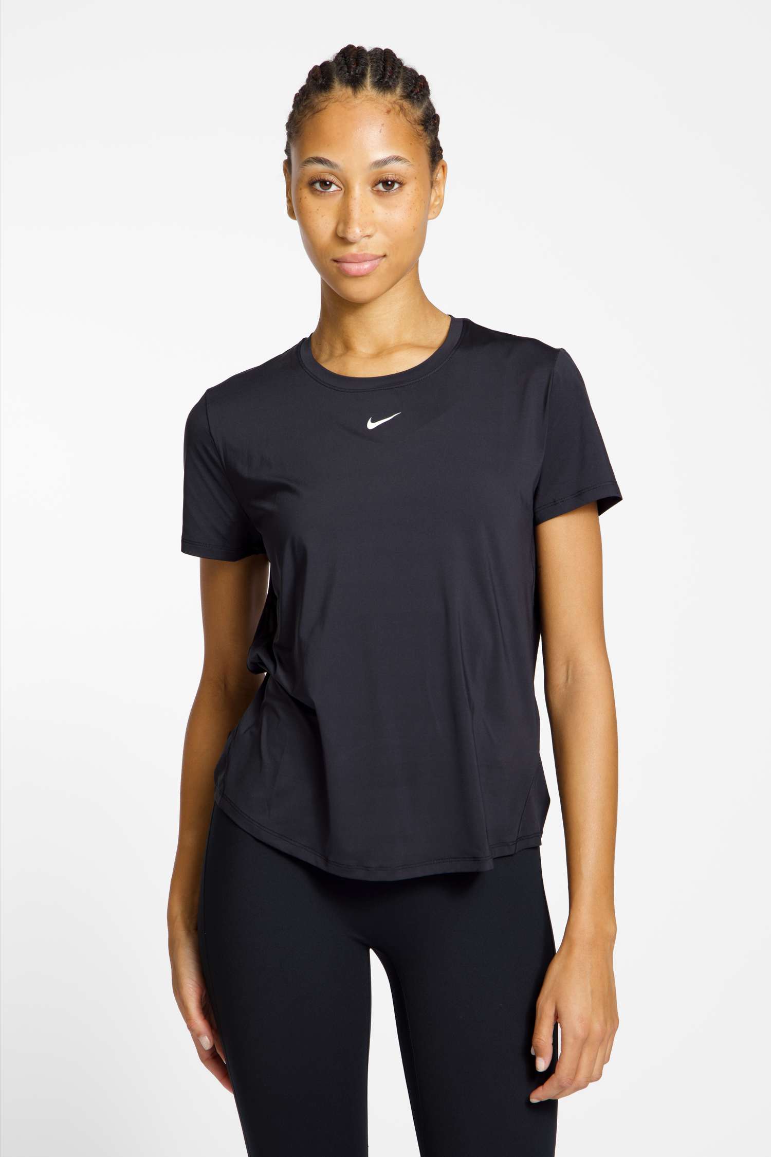 Image of Nike One Classic Dri-FIT Damen T-Shirt Schwarz, Damen, Größe: L