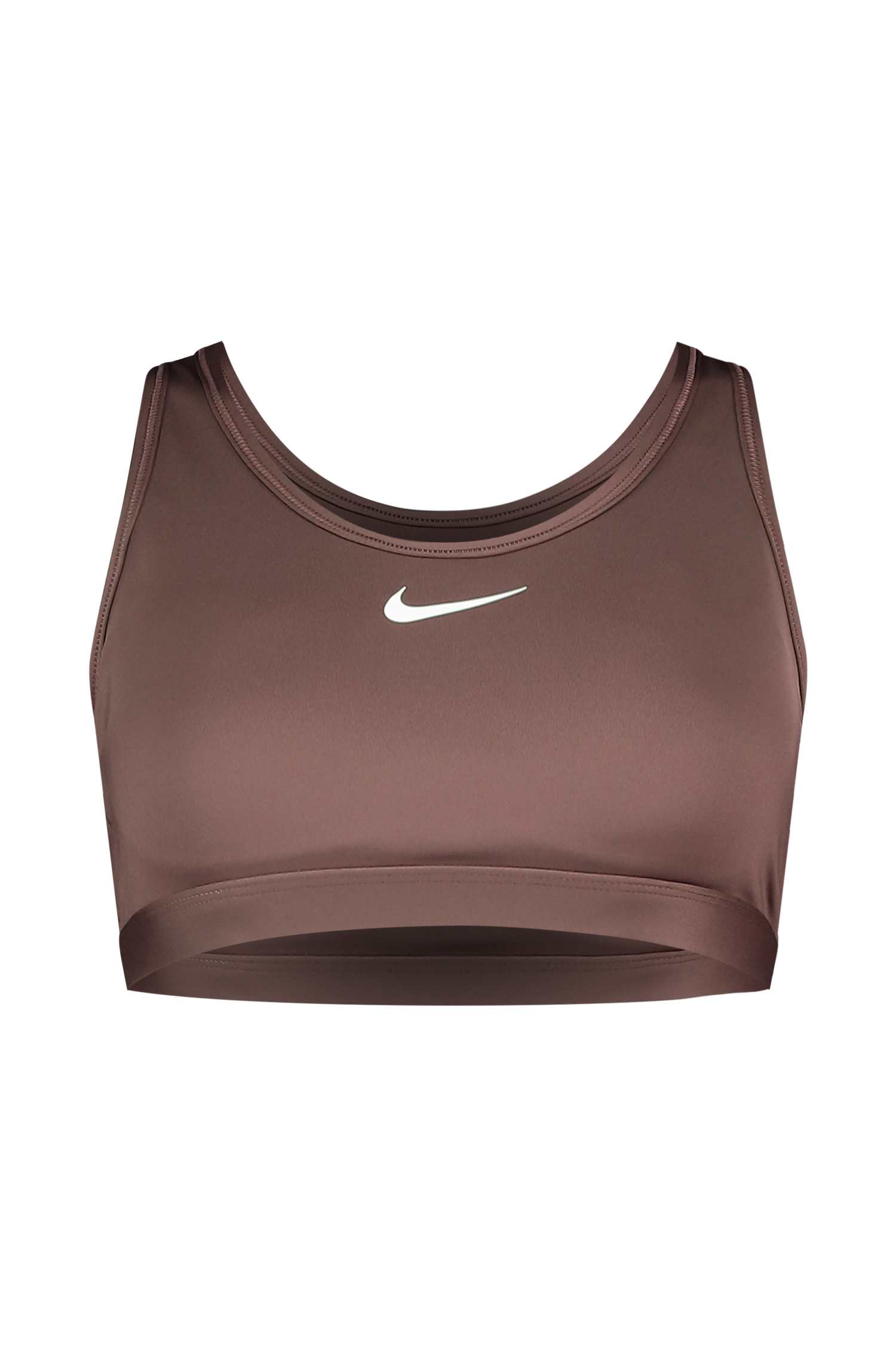 Image of Nike Swoosh Padded Medium Damen Sport-BH Braun, Damen, Größe: L