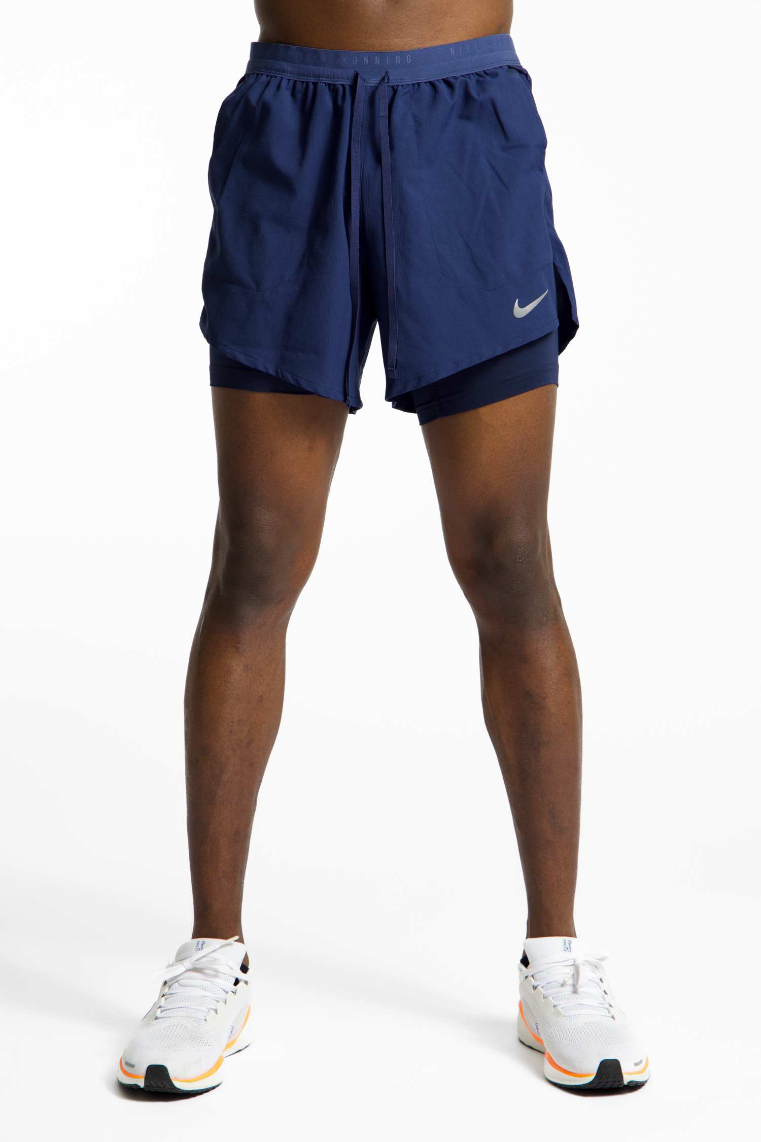 Image of Nike Dri-FIT Stride Hybrid 2in1 5" Herren Short Blau, Herren, Größe: L