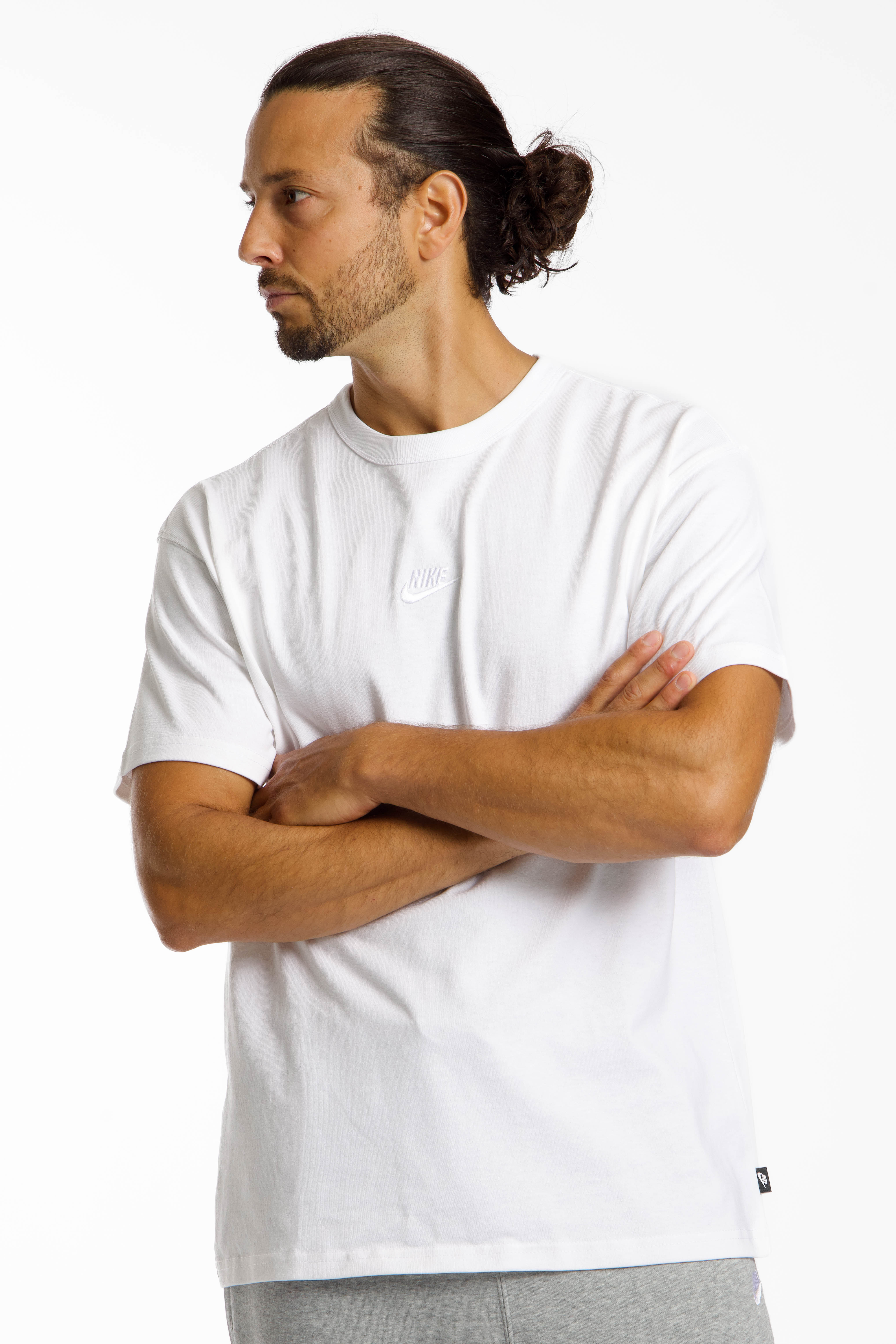 Nike Premium Essentials Herren T-Shirt Weiss, Herren, Größe: S