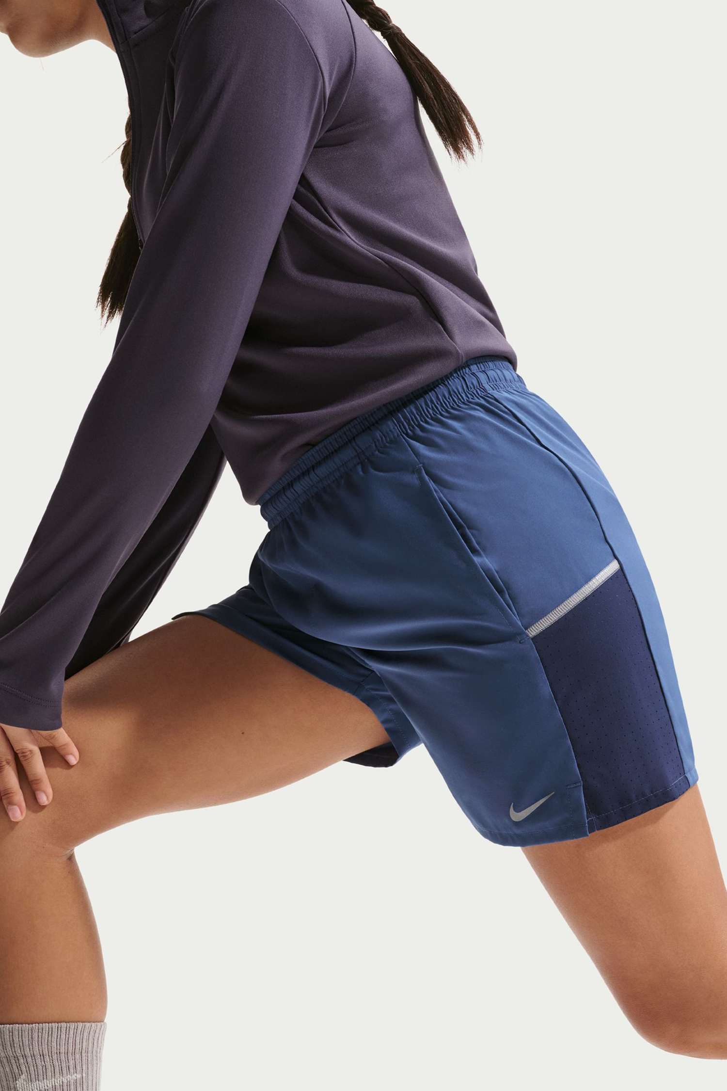 Nike Dri-FIT Miler Kinder Short Blau, , Größe: 164