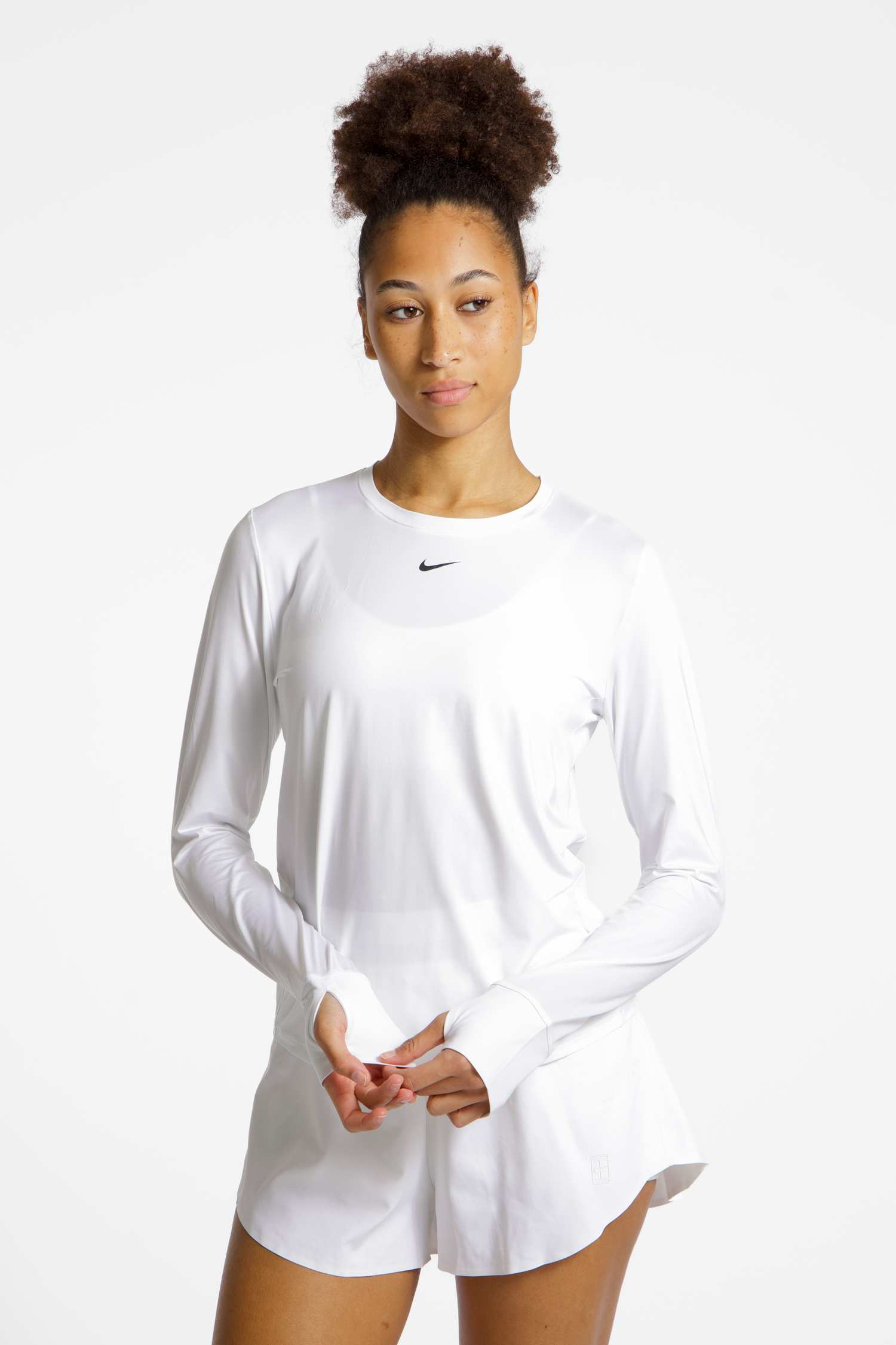 Image of Nike One Classic Dri-FIT Damen Longsleeve Weiss, Damen, Größe: L