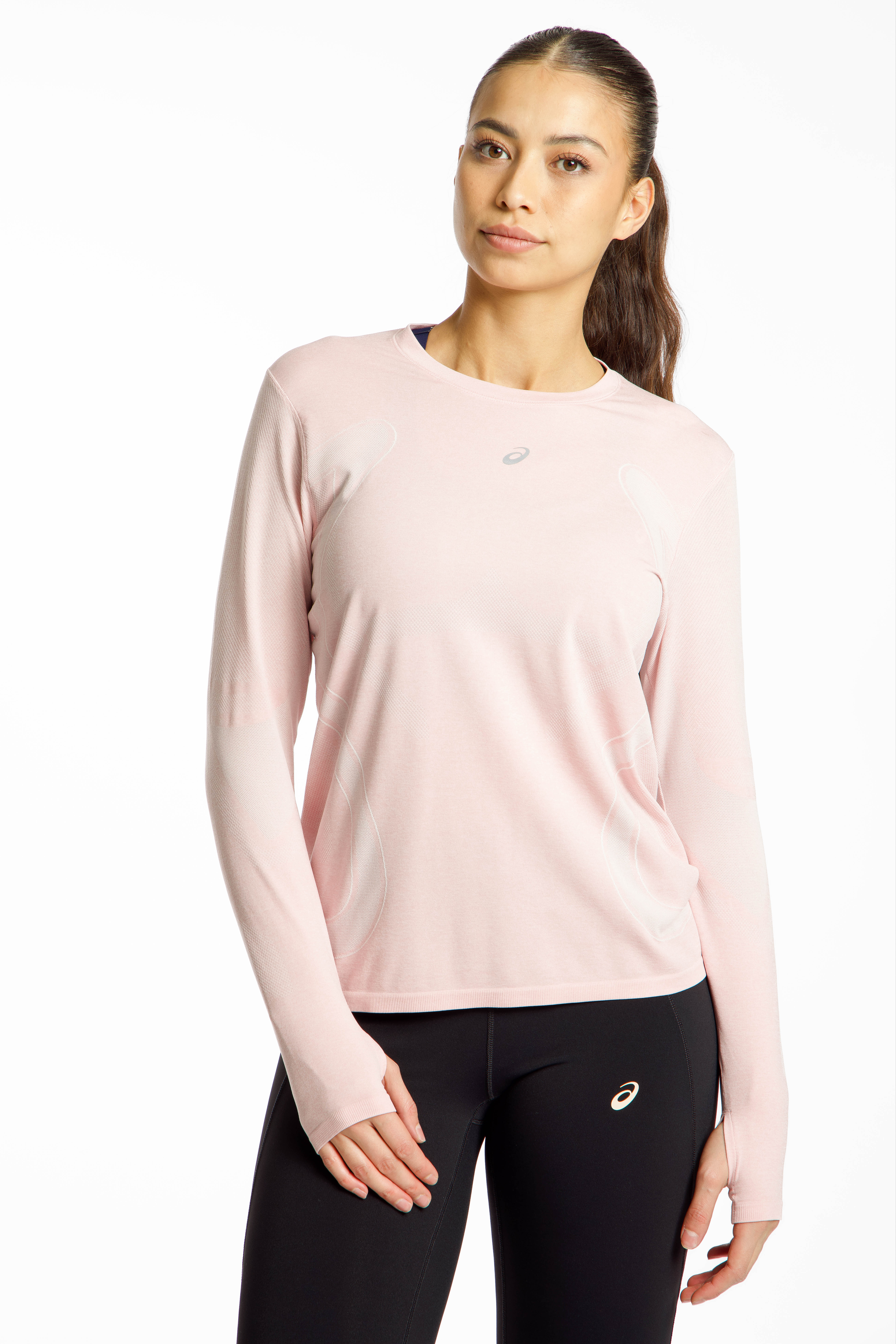 ASICS Road Seamless Damen Longsleeve Rosa, Damen, Größe: L