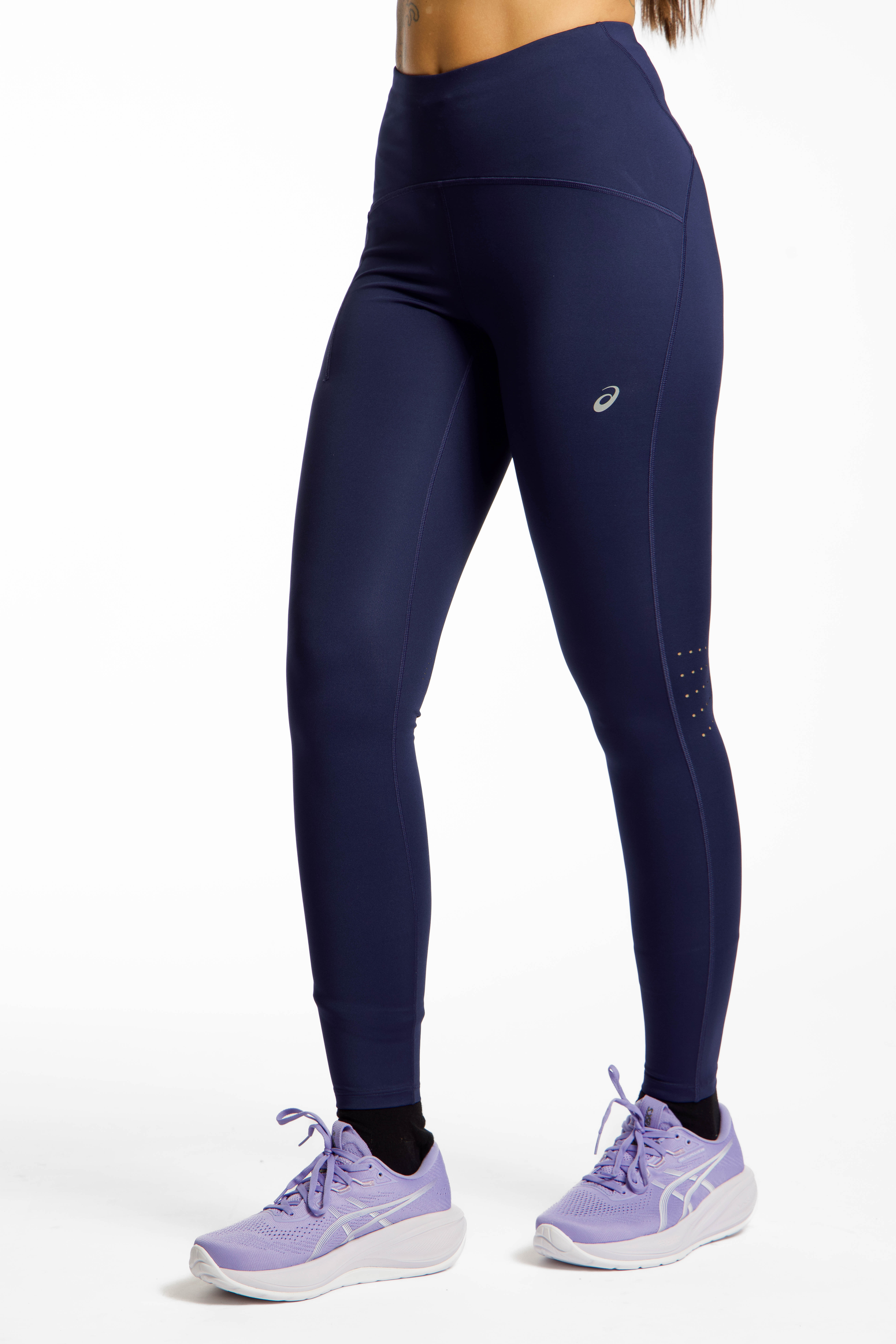 Image of ASICS Road High Waist Damen Tight Blau, Damen, Größe: L
