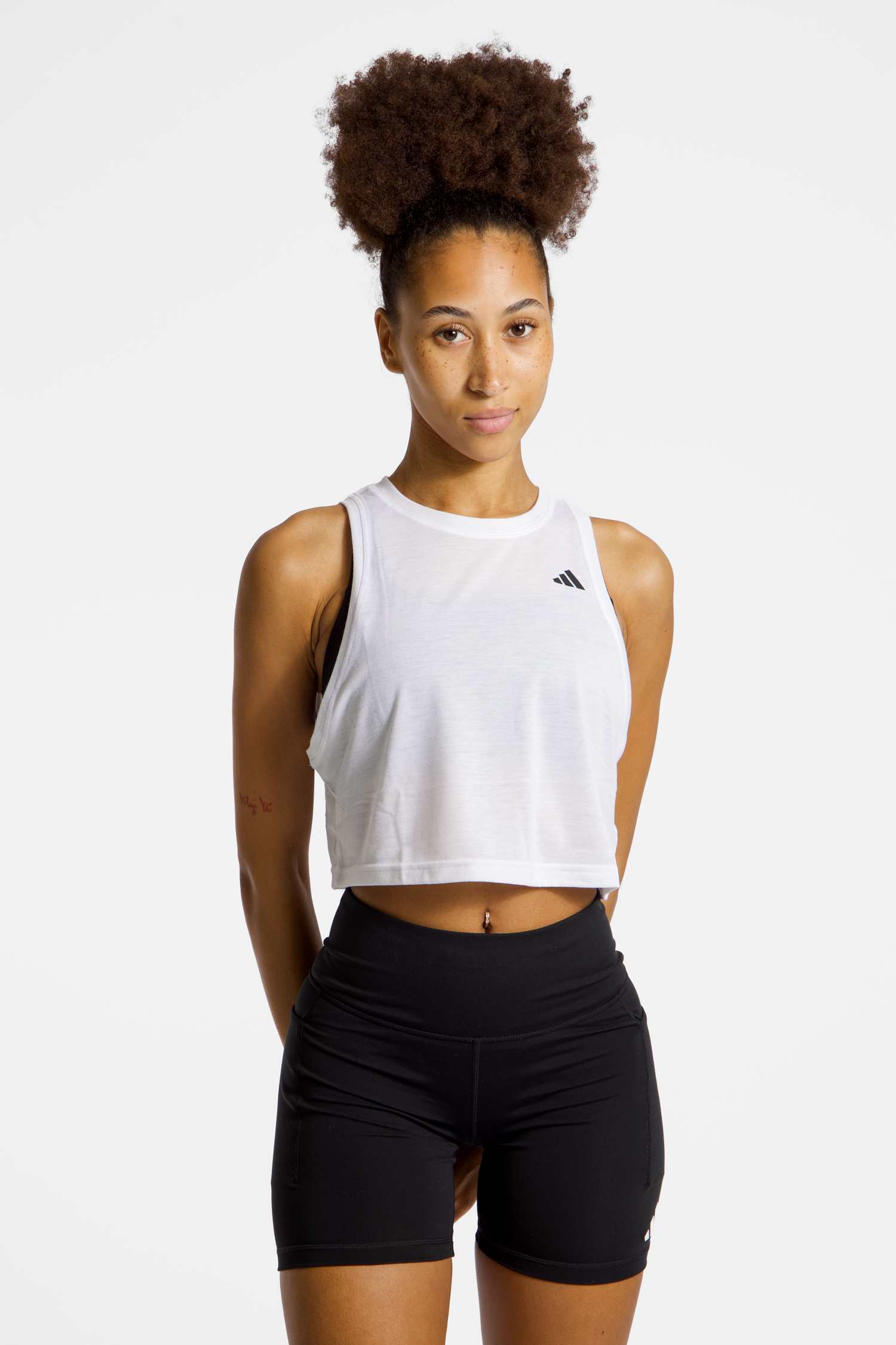 Image of adidas Train Essentials Boxy Workout Damen Top Weiss, Damen, Größe: M