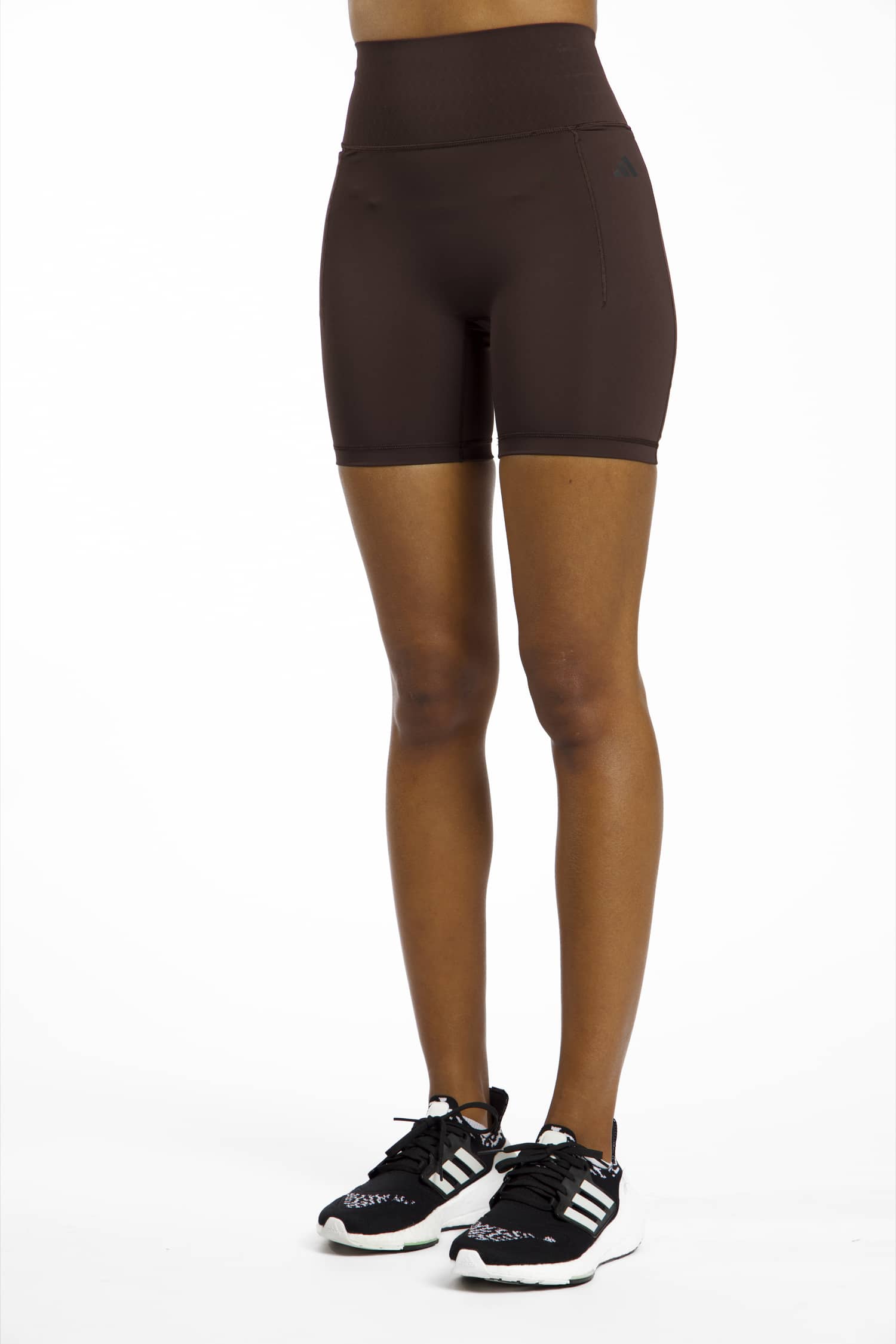 Image of adidas Optime Power Short Damen Leggings Schwarz, Damen, Größe: L
