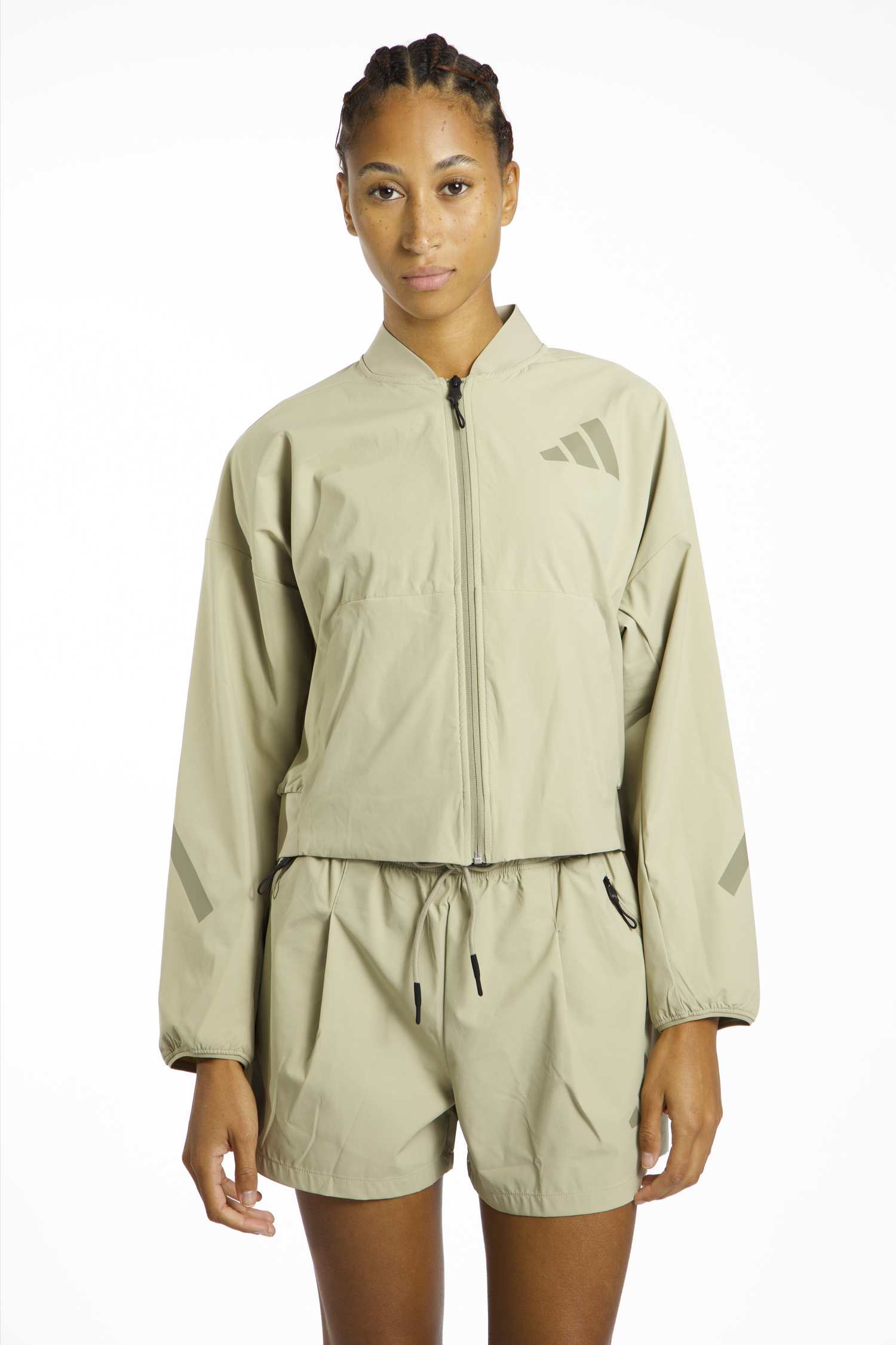 Image of adidas Z.N.E. Woven Bomber Damen Trainingsjacke Beige, Damen, Größe: L
