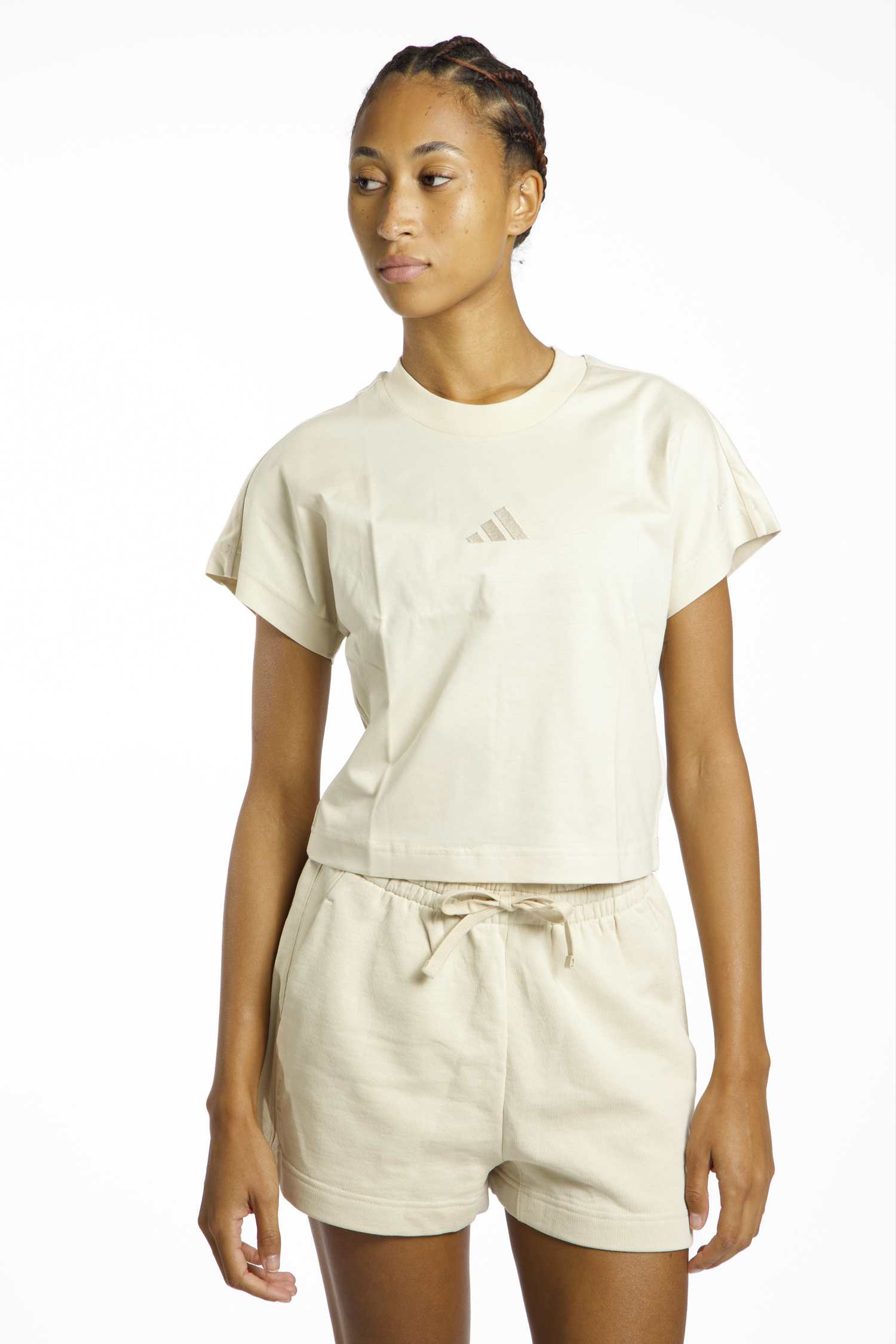 adidas All SZN Damen T-Shirt Beige, Damen, Größe: S