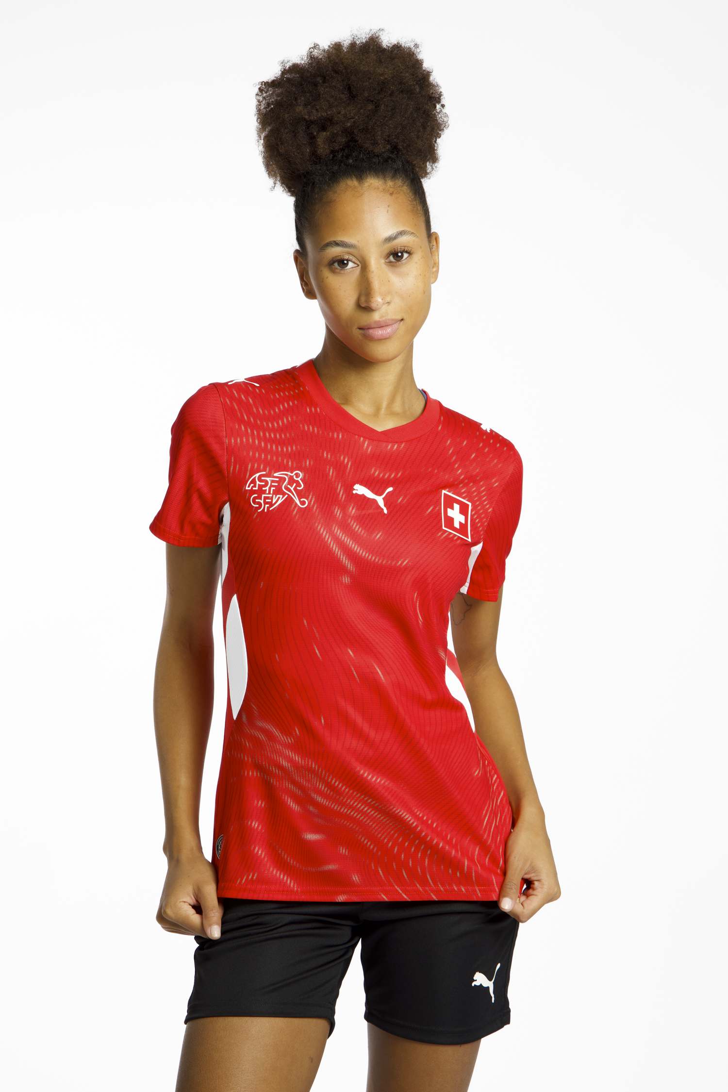 Image of PUMA Schweiz Home Replica Damen Fussballtrikot WM 2026 Rot, Damen, Größe: L