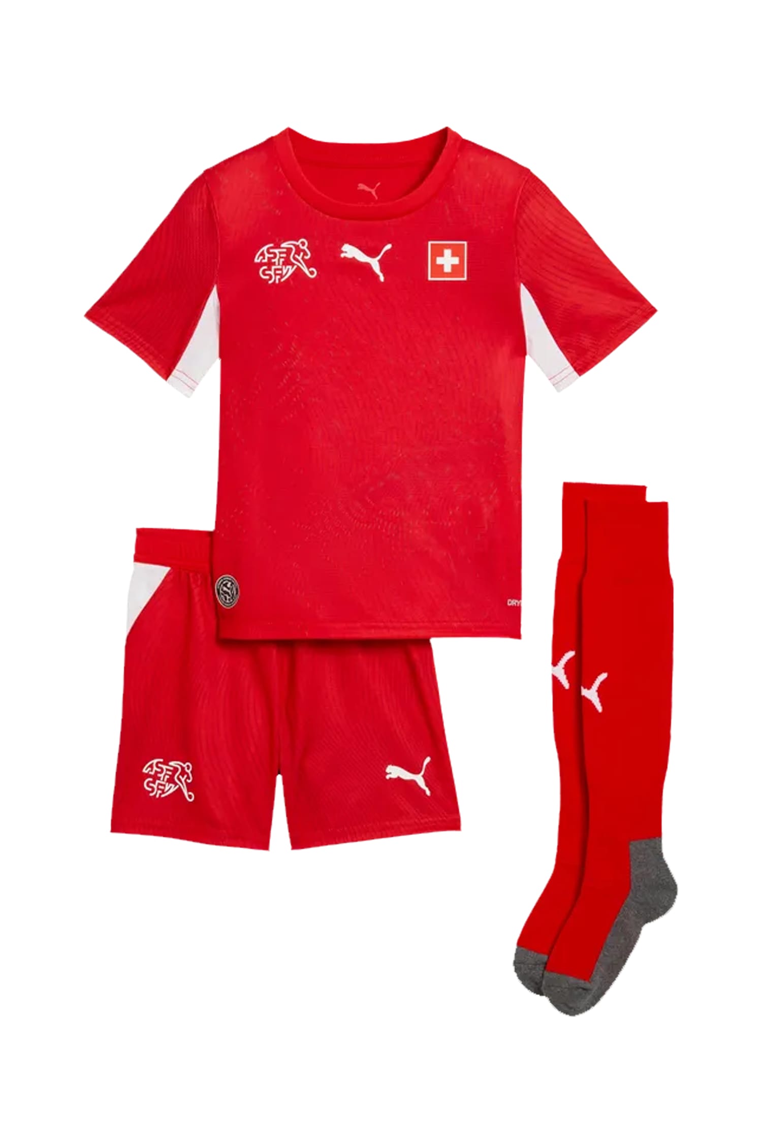 Image of PUMA Schweiz Home Replica Mini Kinder Fussballset WM 2026 Rot, , Größe: 104