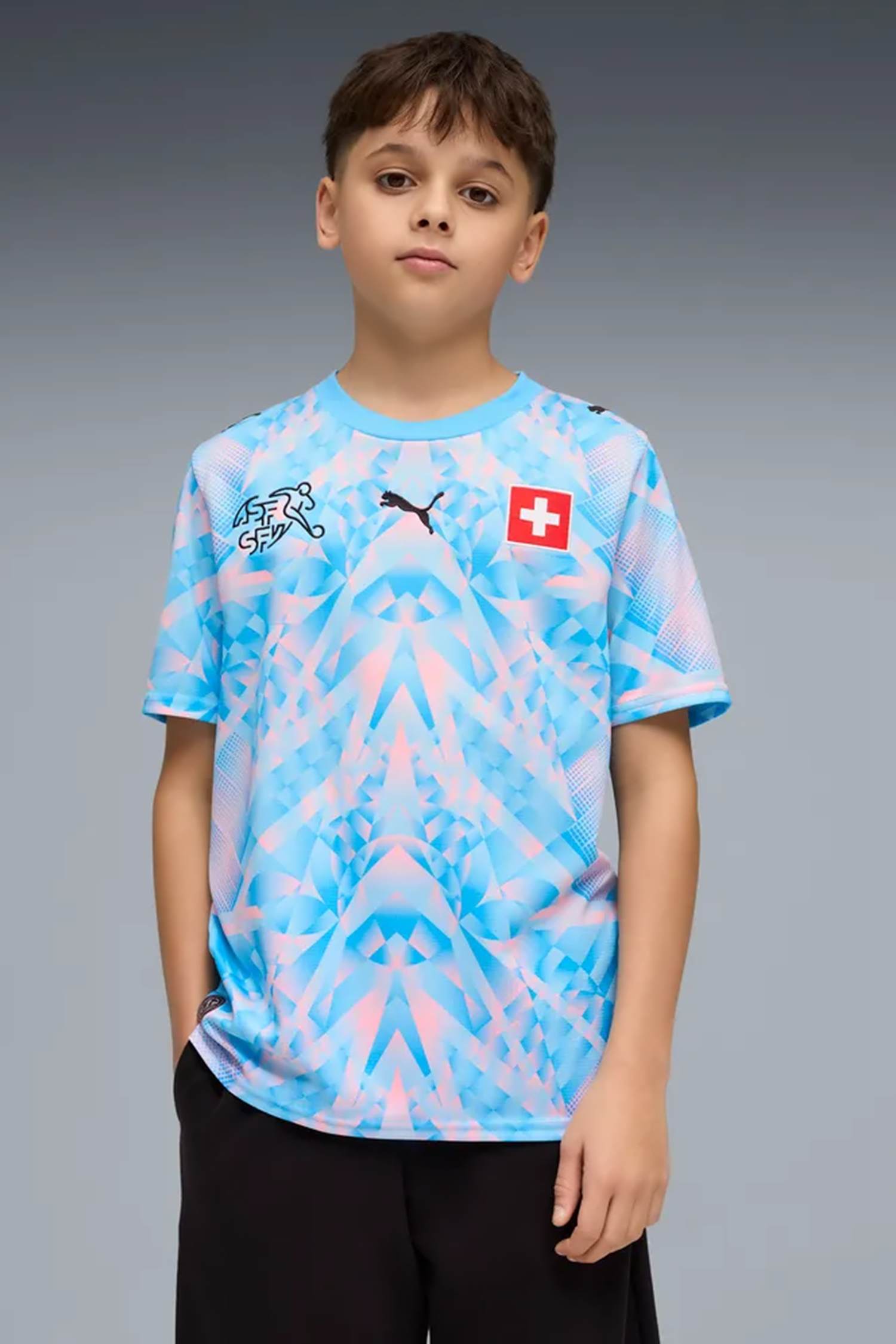 Image of PUMA Schweiz Replica Match Kinder Torwarttrikot WM 2026 blau Blau, , Größe: 152