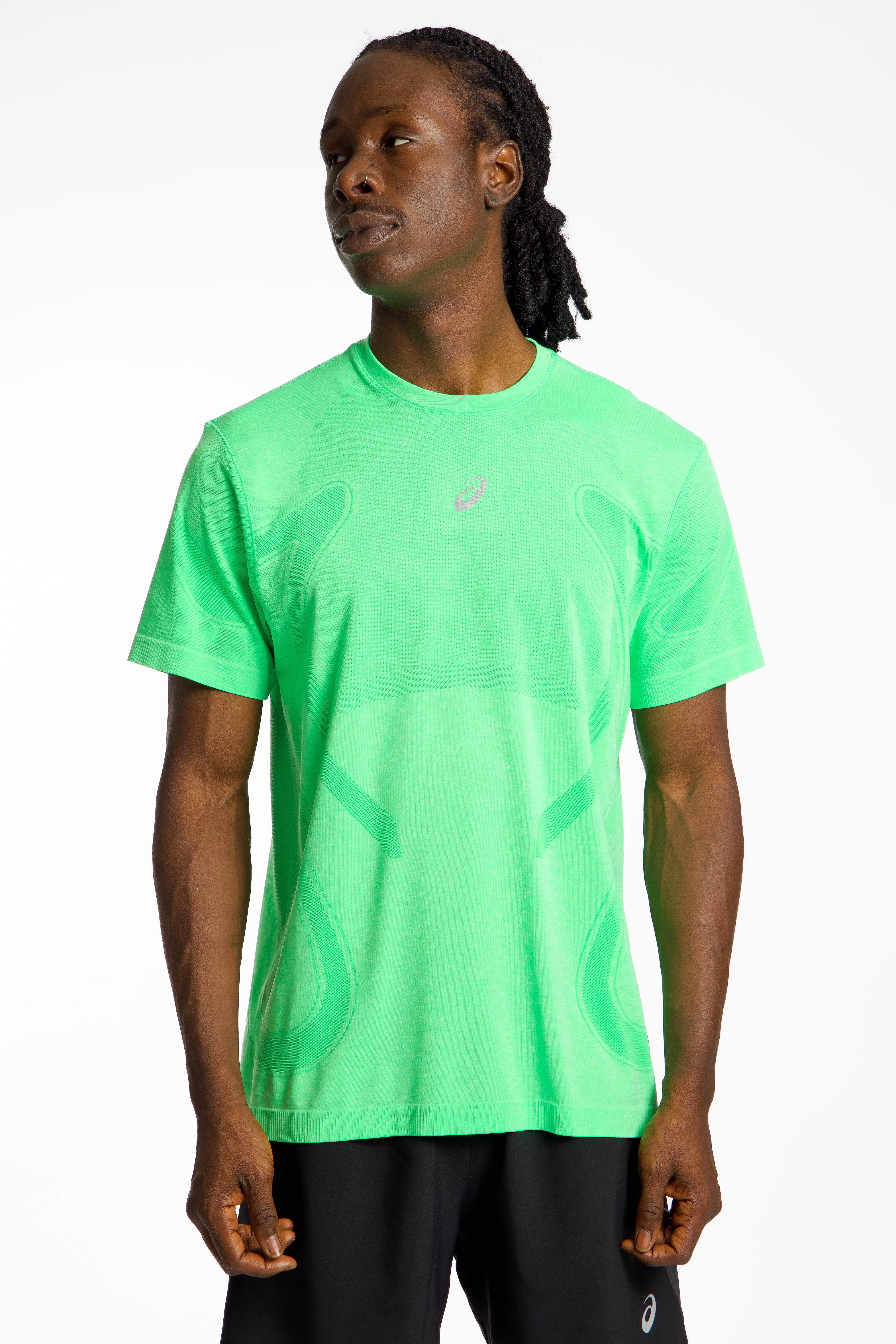 Image of ASICS Road Seamless Herren T-Shirt Grün, Herren, Größe: S
