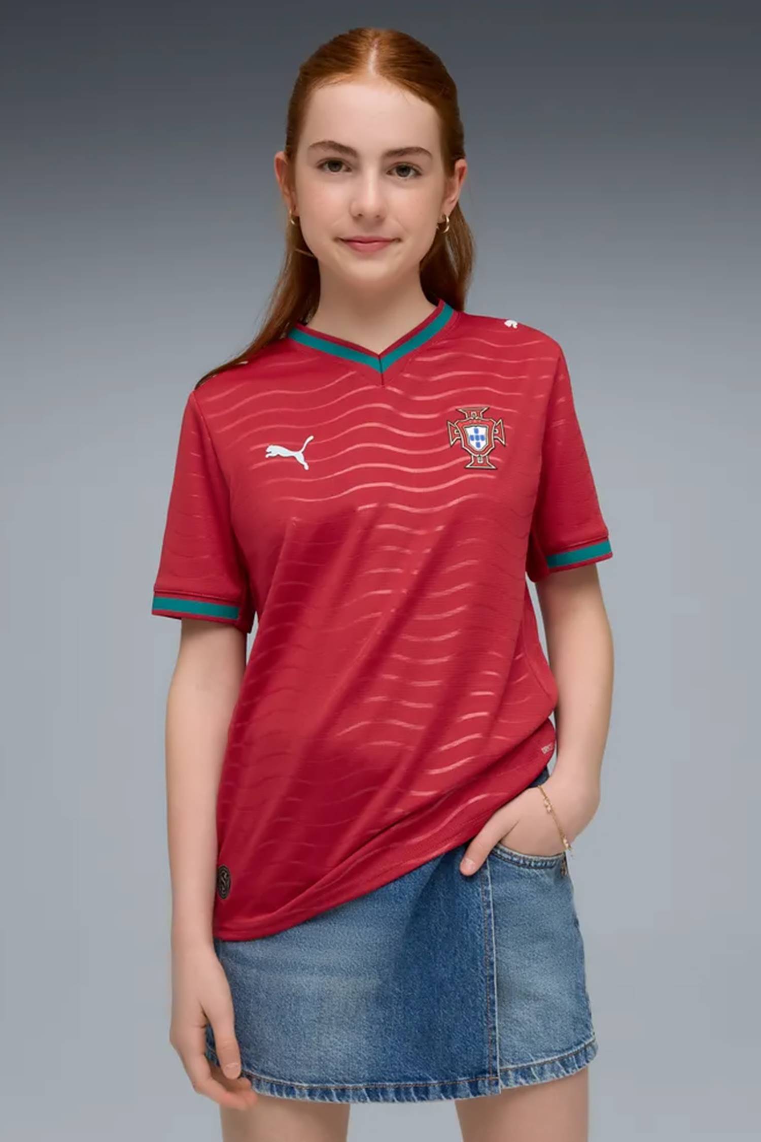 Image of PUMA Portugal Home Replica Kinder Fussballtrikot WM 2026 Rot, , Größe: 140