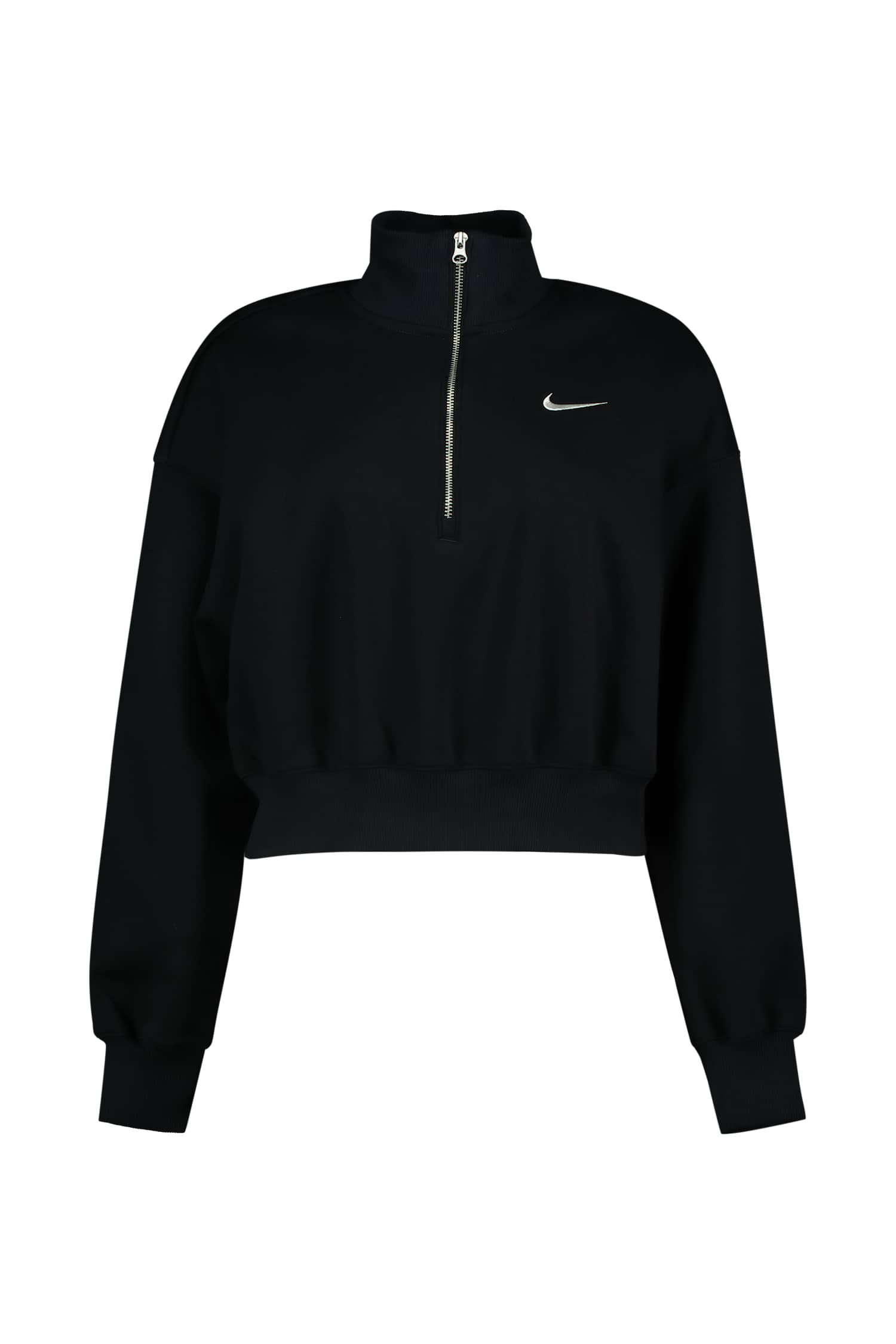 Image of Nike Phoenix Fleece Crop Damen Pullover Schwarz, Damen, Größe: M
