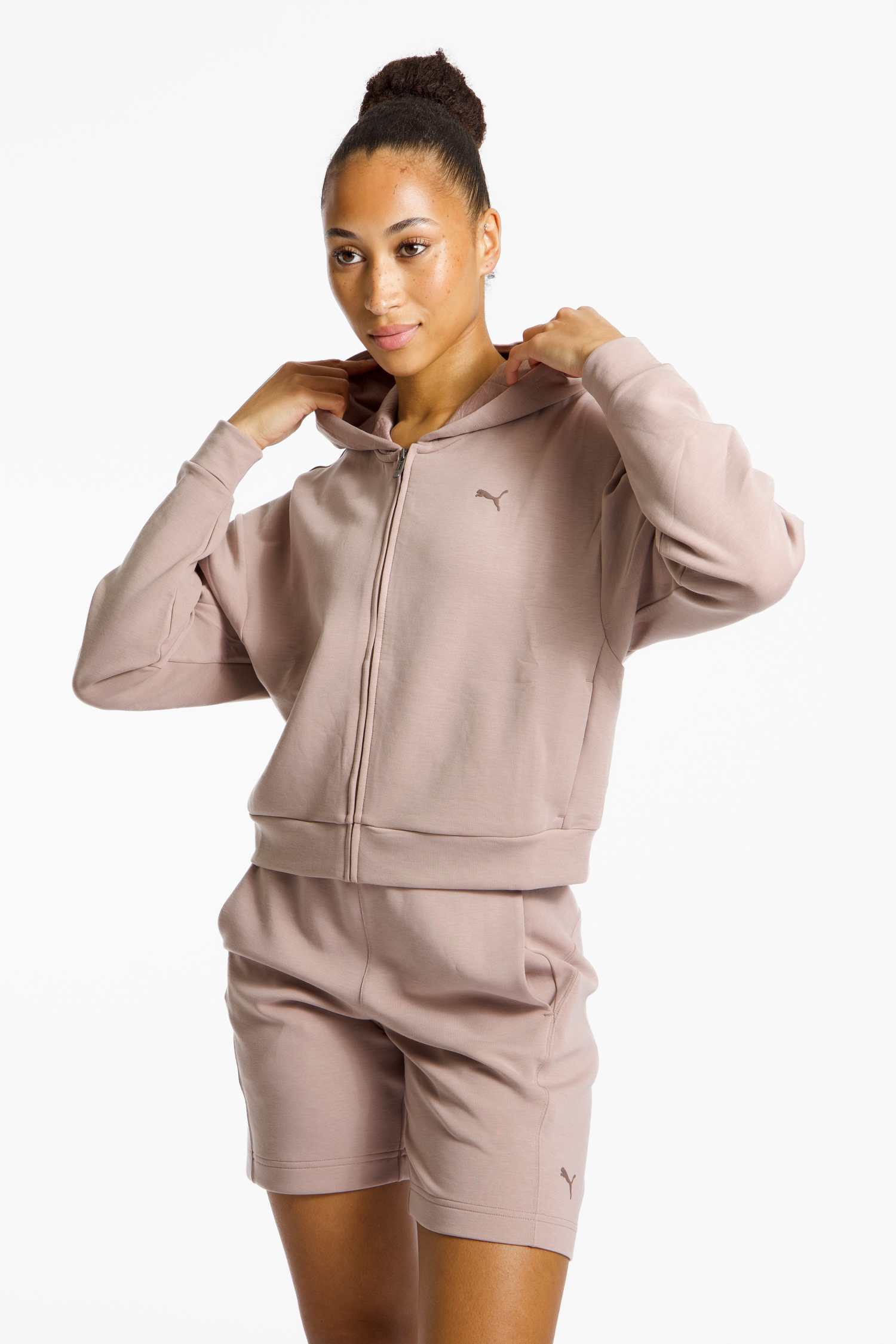 Image of PUMA Cloudspun Full-Zip Damen Hoodie Braun, Damen, Größe: M