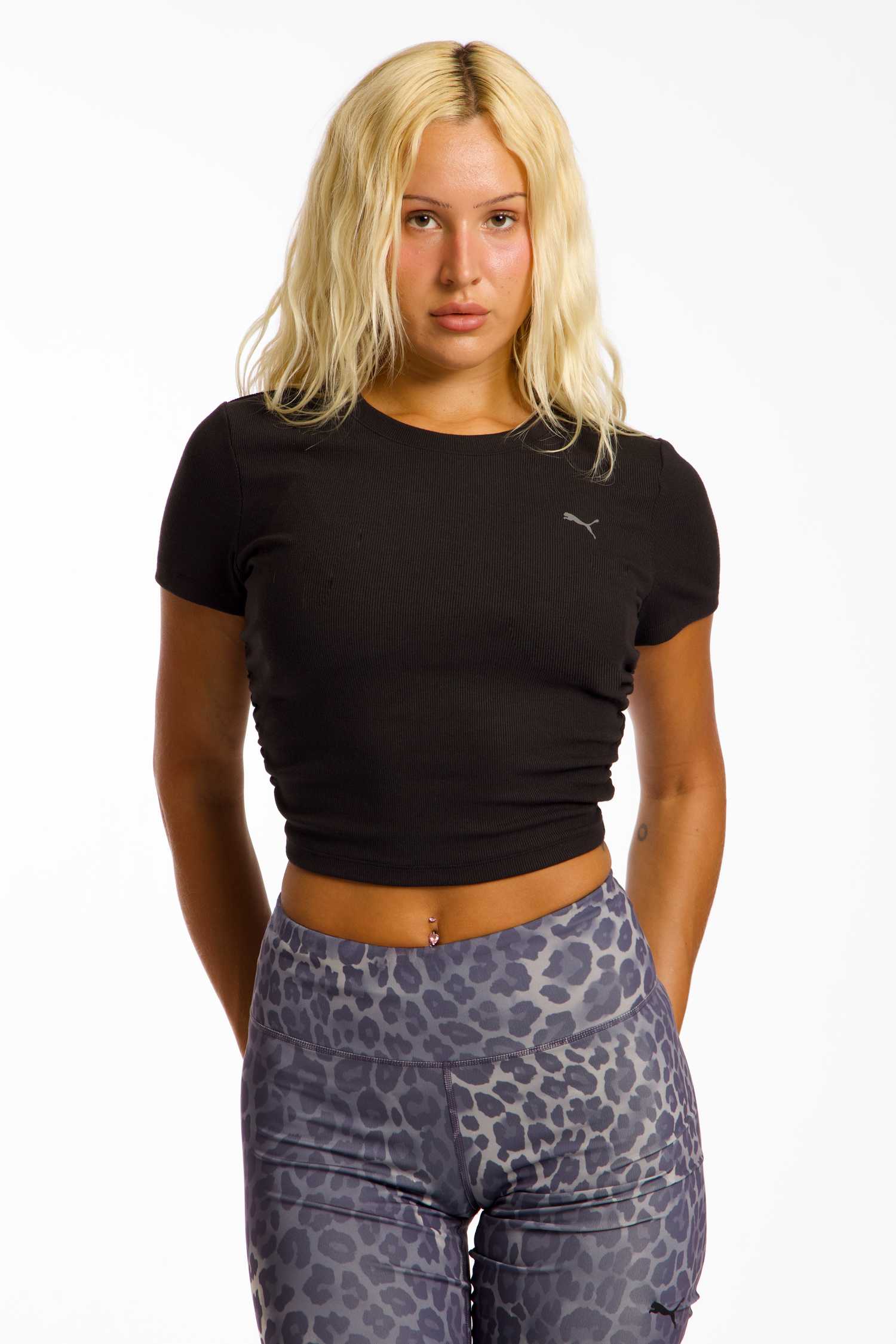 Image of PUMA Cloudspun Ripped Damen T-Shirt Schwarz, Damen, Größe: L