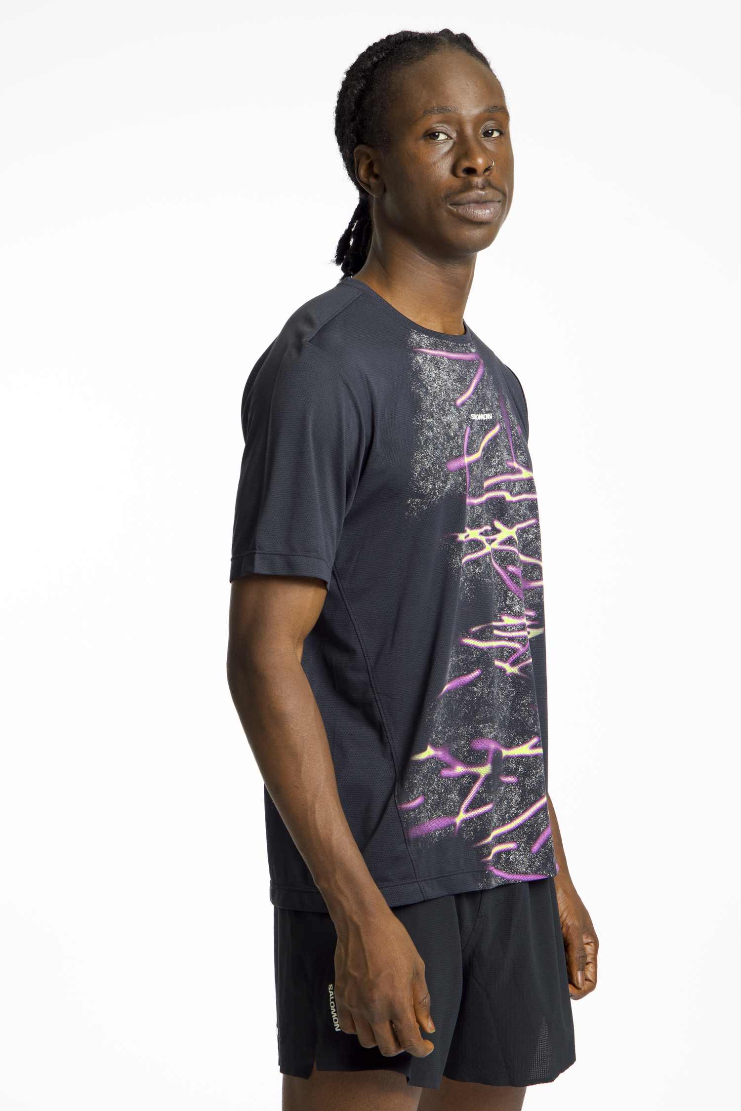 Image of Salomon Shakeout Core Graphic Herren T-Shirt Schwarz, Herren, Größe: L