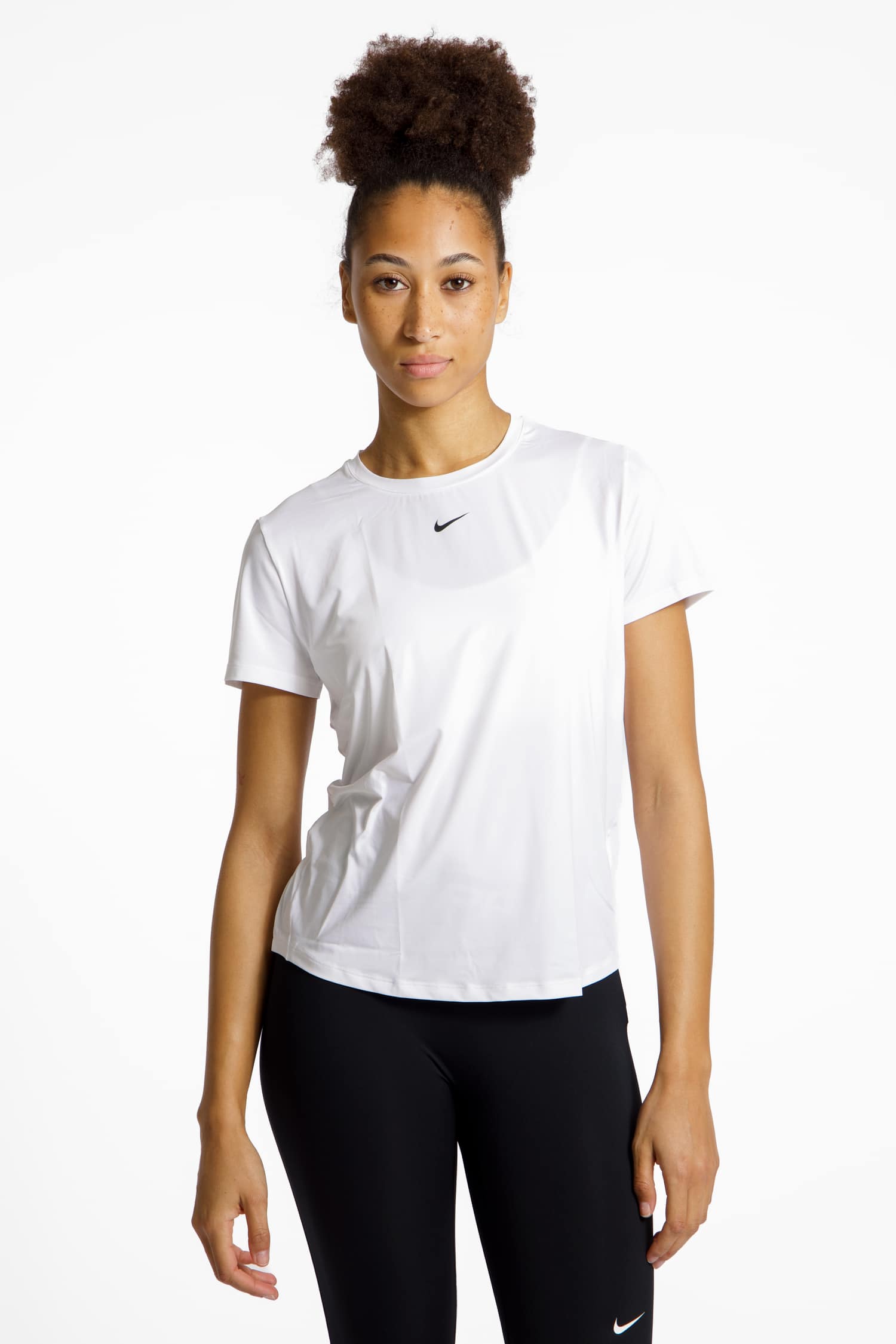 Image of Nike One Classic Dri-FIT Damen T-Shirt Weiss, Damen, Größe: L