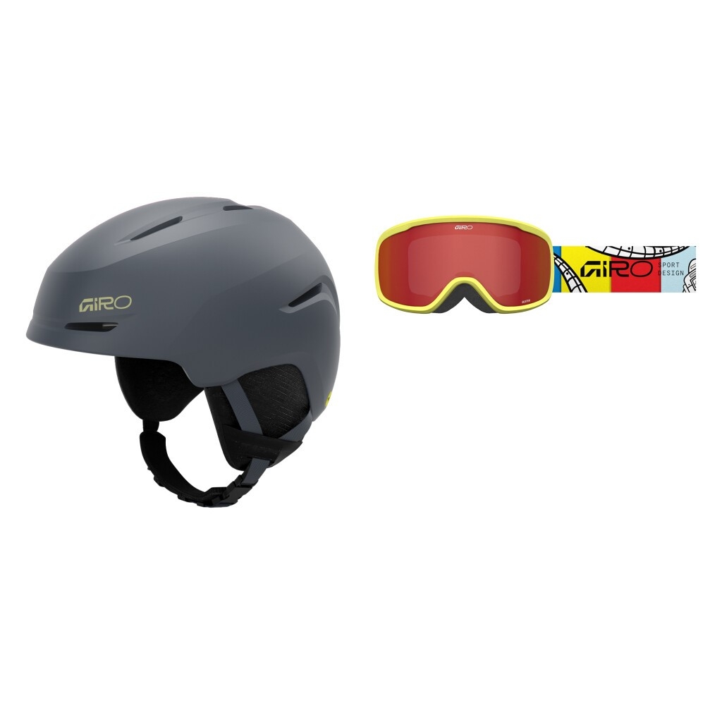 Image of GIRO Spur™ Combo Kinder Skihelm + Brille Grau, , Größe: S