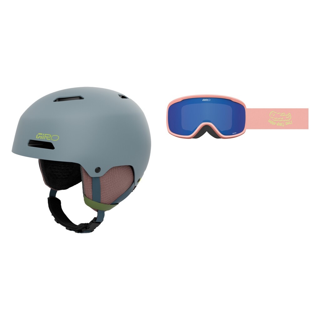 Image of GIRO Crüe Mips Combo Kinder Skihelm + Brille Blau, , Größe: S