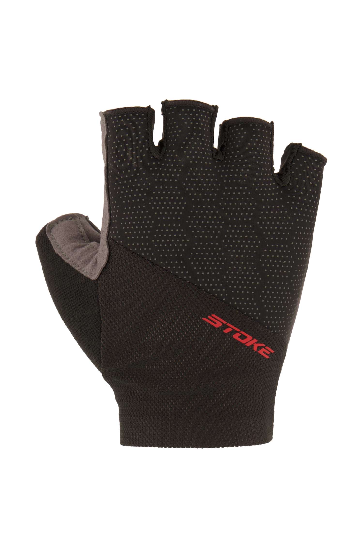 Image of Stoke Half Finger Herren Bikehandschuh Schwarz, Herren, Größe: S