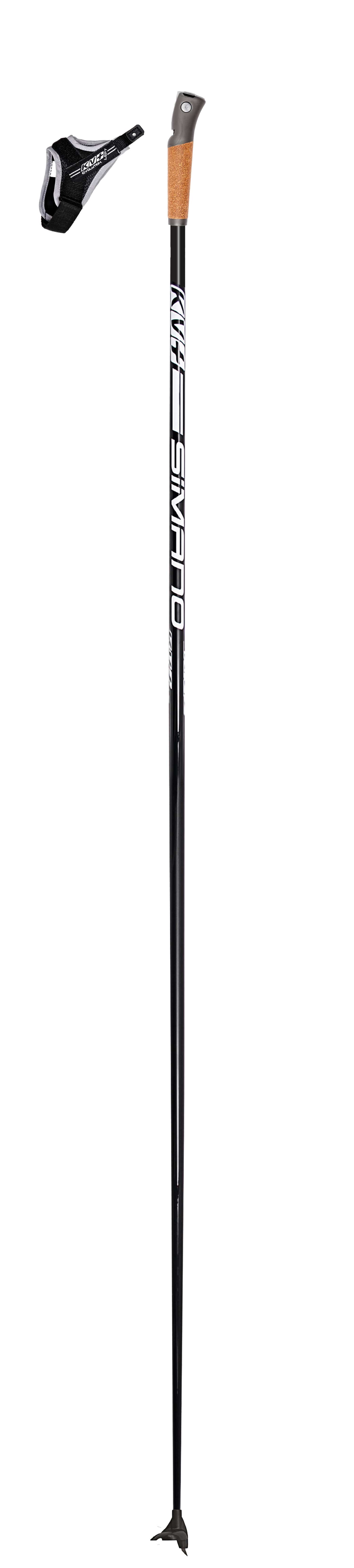 KV+ Simano C 30% Carbon Langlaufstock Schwarz, Herren, Größe: 155