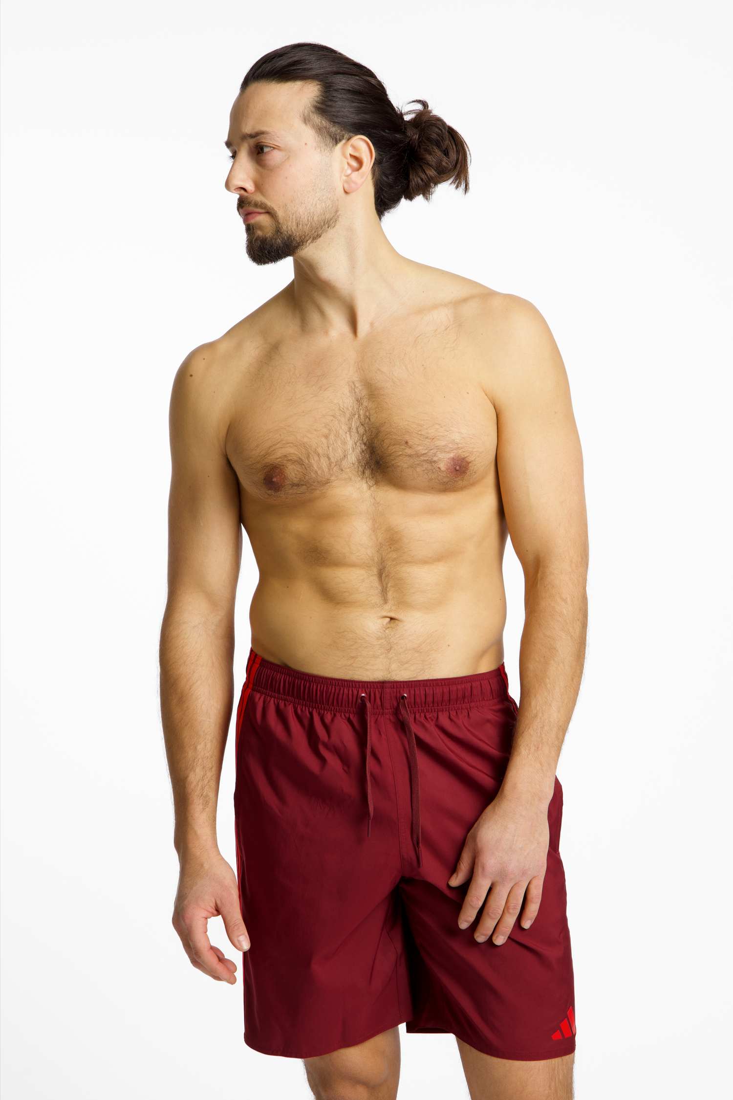 Image of adidas 3S 8" Herren Badeshort Rot, Herren, Größe: S