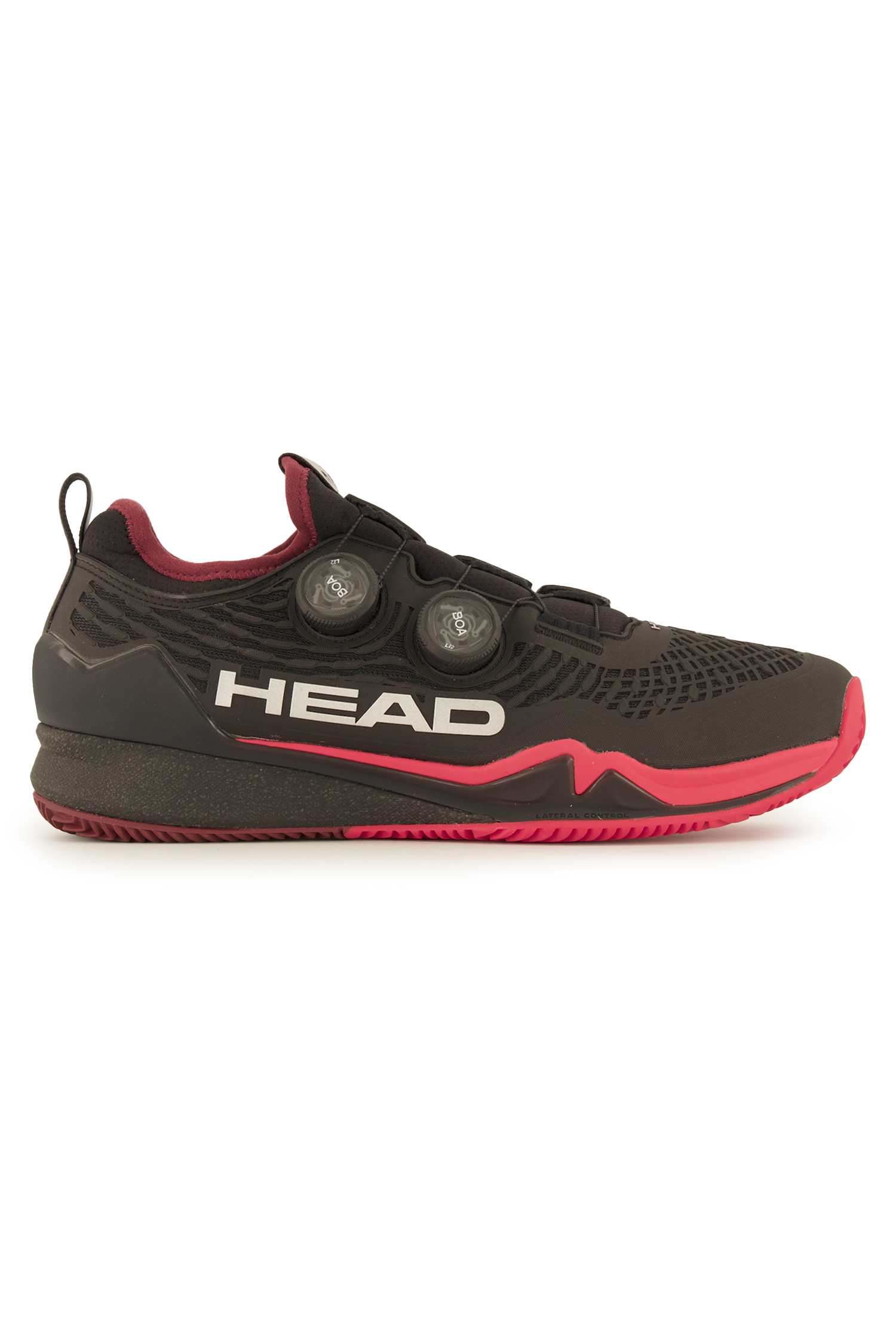 HEAD Endure Pro BOA Clay Herren Hallenschuh Schwarz, Herren, Größe: 8