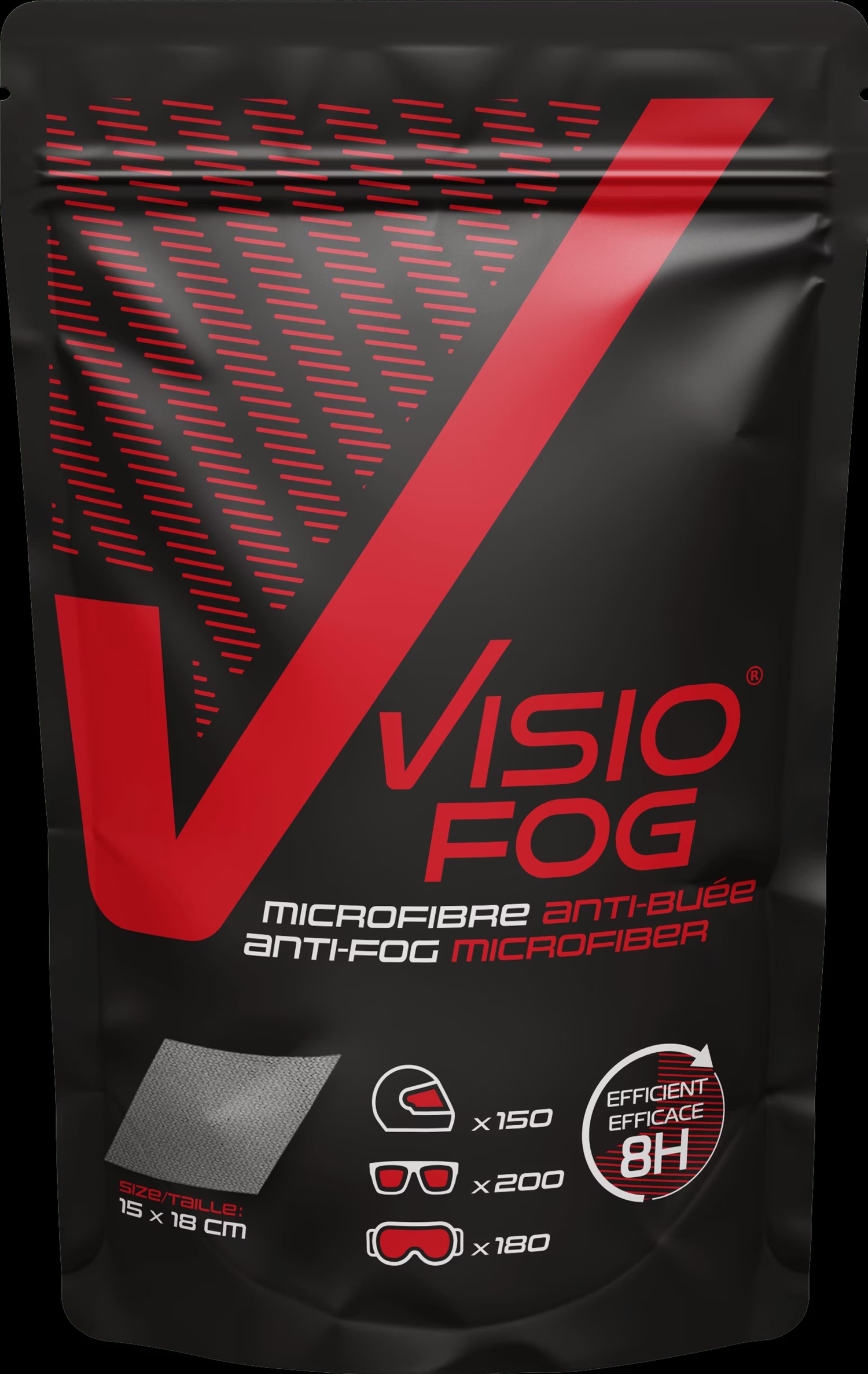 Image of Visio Dry VisioFog® Anti-Fog Mikrofasertuch Grau, Herren, Größe: ONE SIZE