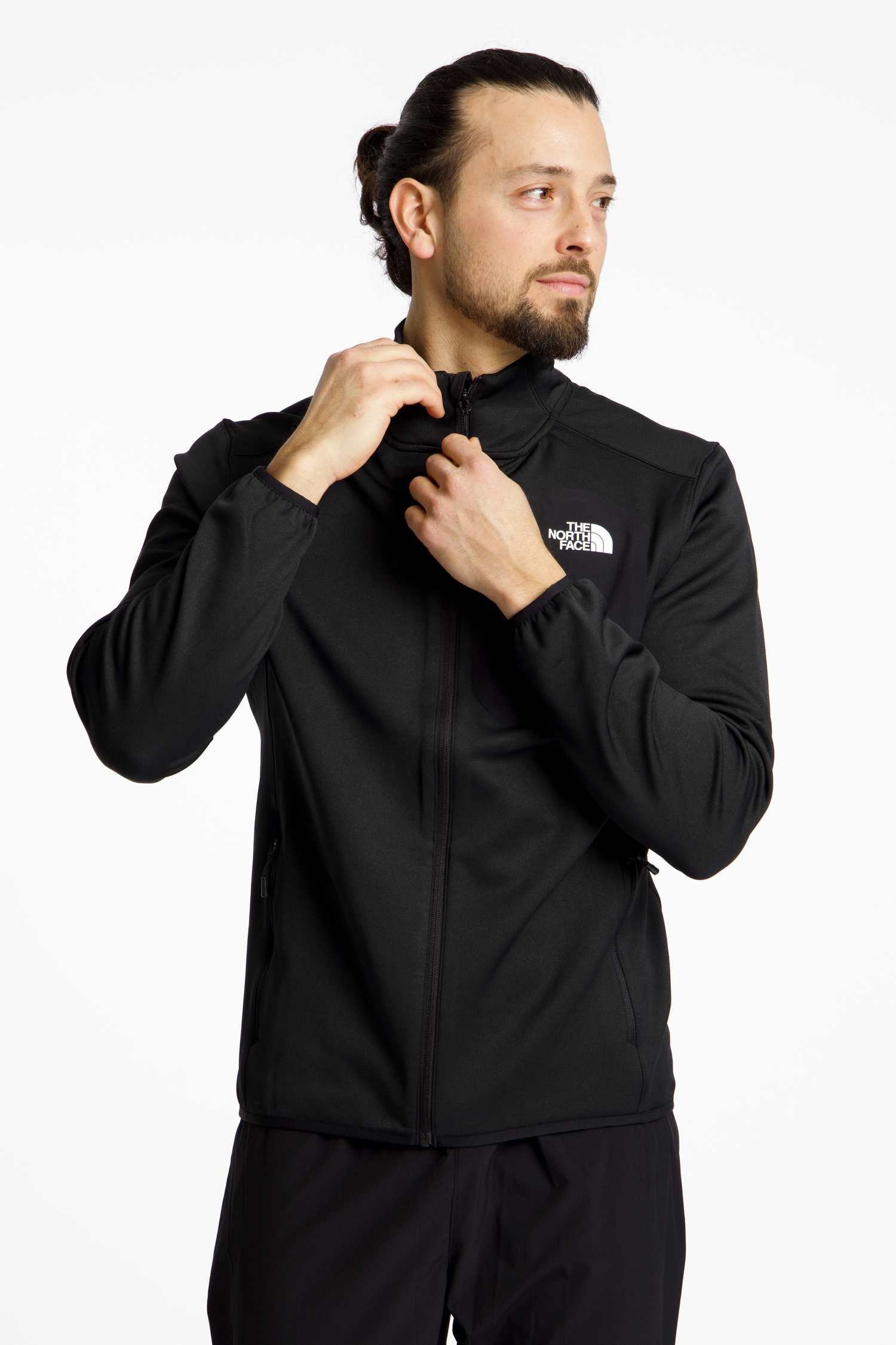 Image of The North Face Crest Fleece Herren Midlayer Schwarz, Herren, Größe: L