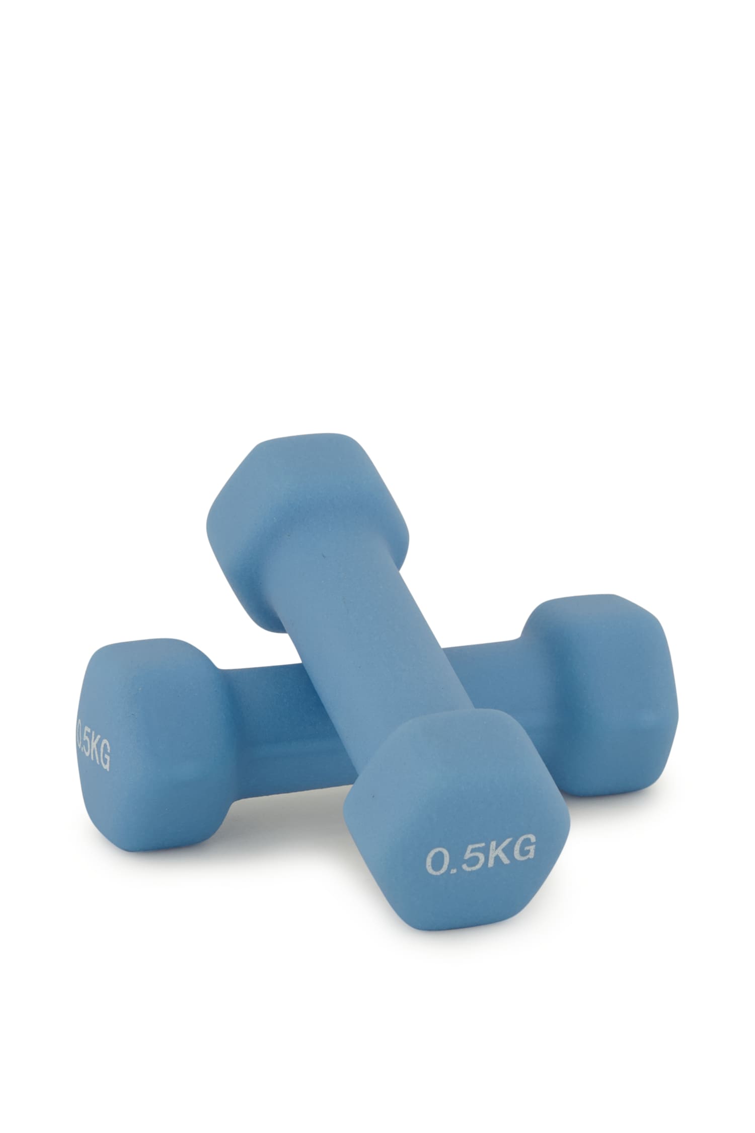 Image of POWERZONE Hexagonal Neoprene 2 x 0.5 kg Hantel Set Blau, Herren, Größe: 0