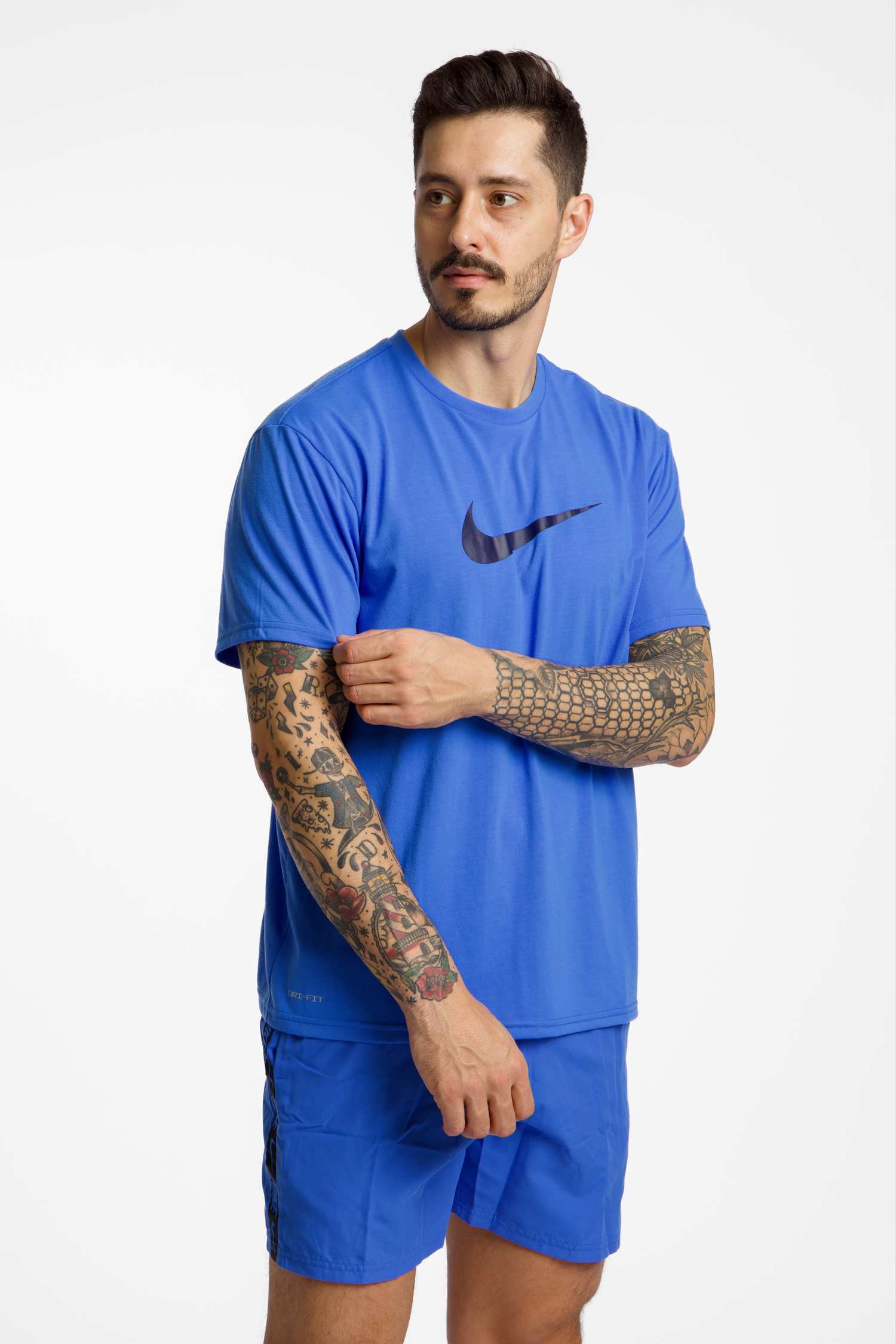 Nike Hydroguard Herren Lycra Shirt Blau, Herren, Größe: M