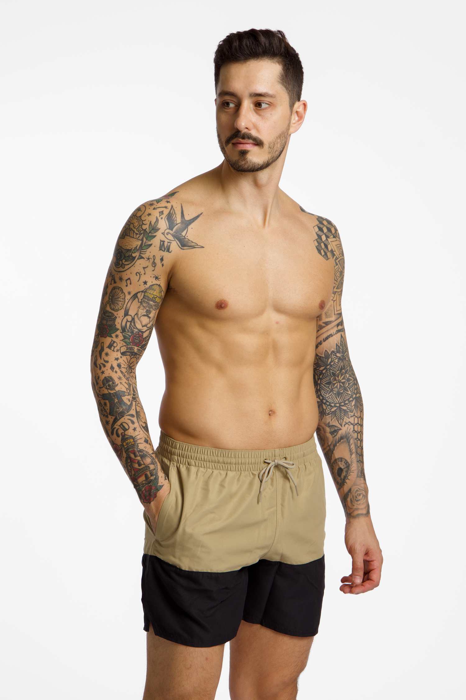 Nike Split 5" Herren Badeshort Schwarz, Herren, Größe: L