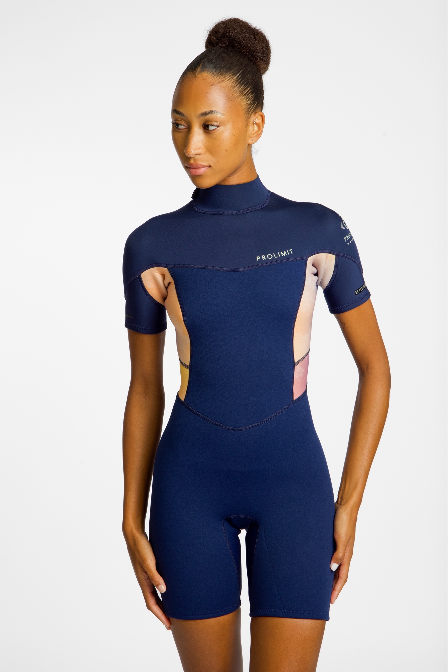 PROLIMIT Fire Shorty V-Zip 2/2 mm Damen Neoprenanzug Blau, Damen, Größe: M